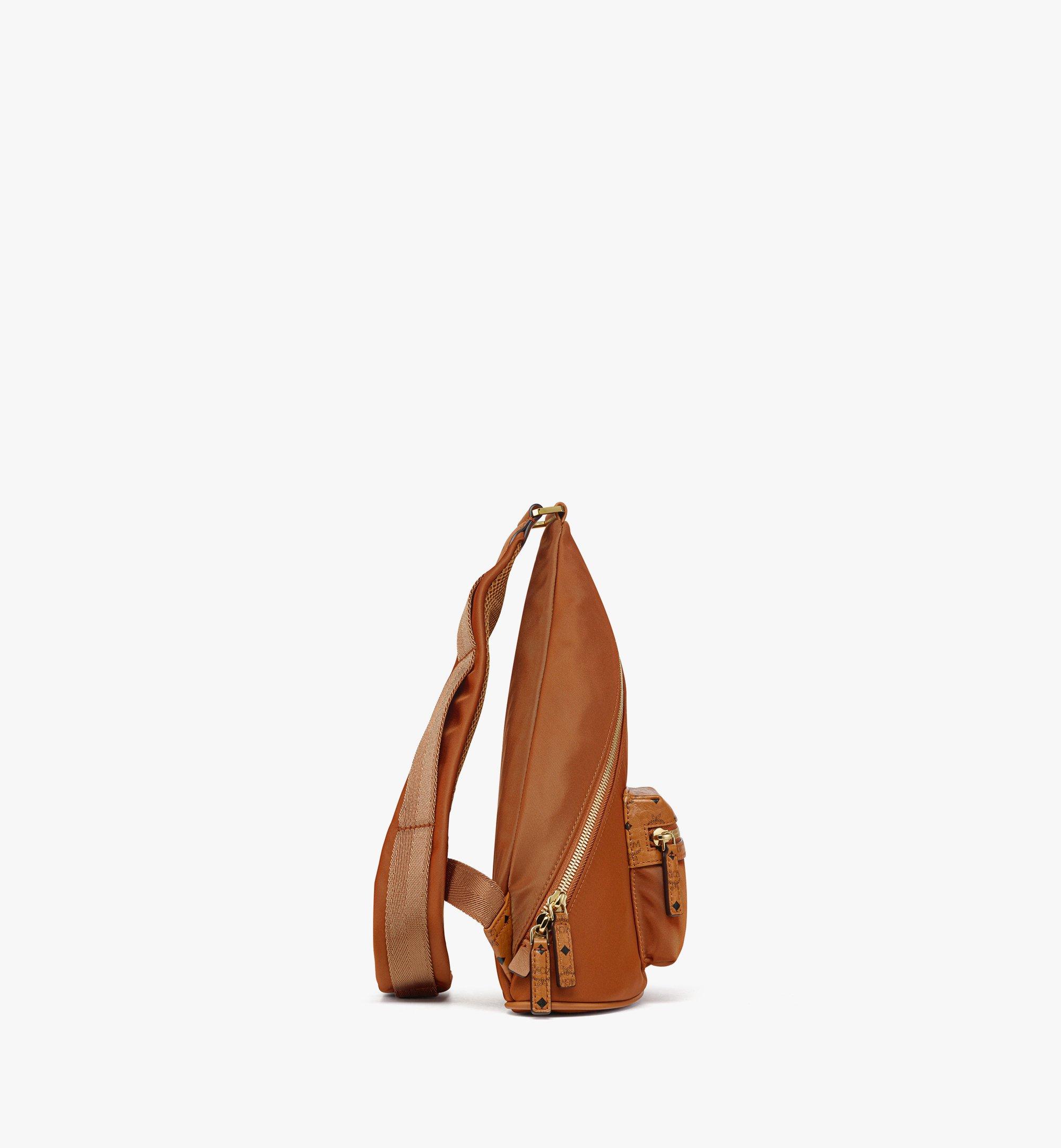 MCM Aren Sling in Recycled Nylon Cognac MMLFSTA07CO001 Alternate View 1