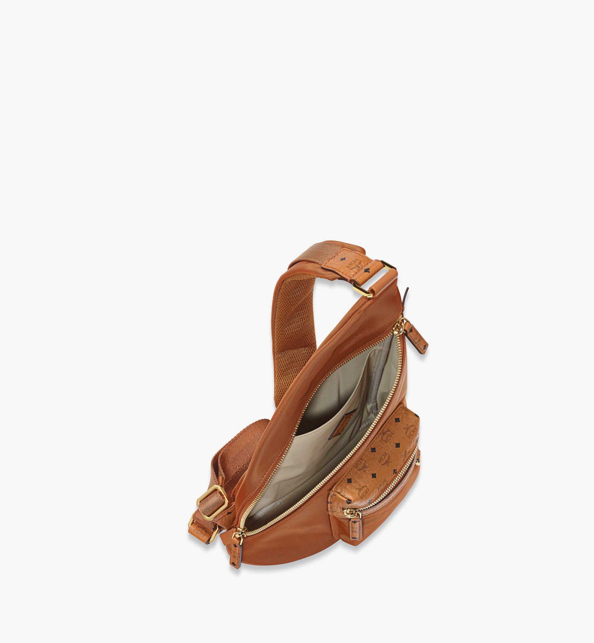 MCM Aren Sling in Recycled Nylon Cognac MMLFSTA07CO001 Alternate View 2