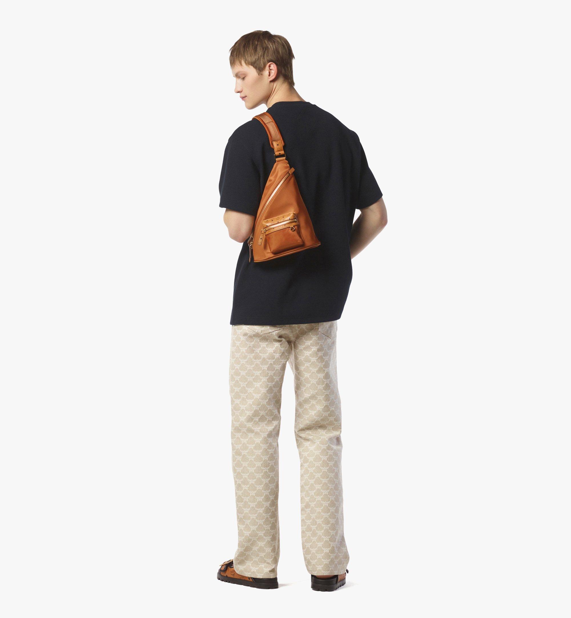 MCM Aren Sling in Recycled Nylon Cognac MMLFSTA07CO001 Alternate View 2