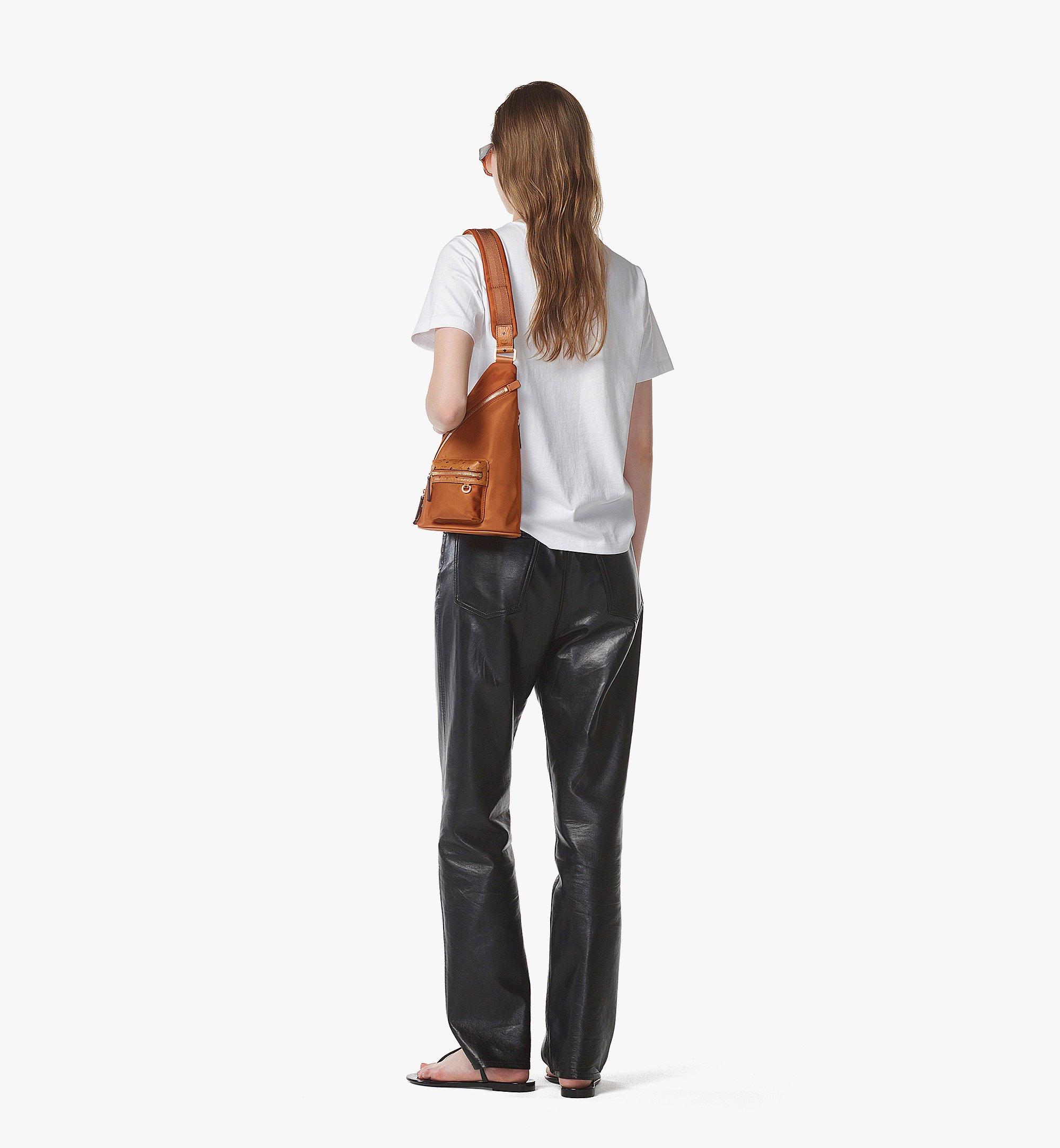 MCM Aren Sling in Recycled Nylon Cognac MMLFSTA07CO001 Alternate View 4