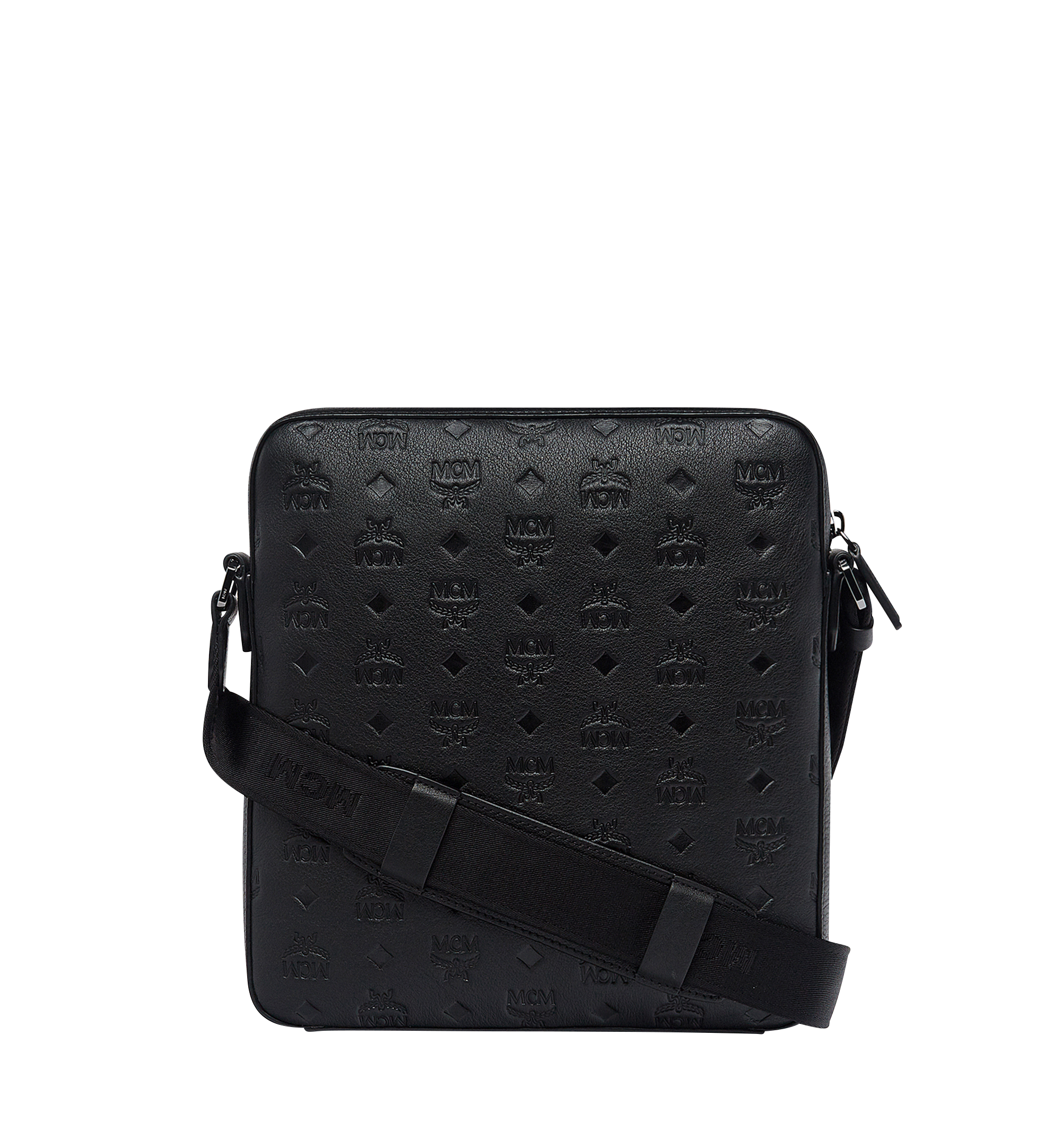 MCM Ottomar Messenger in Monogram Leather Black MMM7AOT13BK001 Alternate View 3