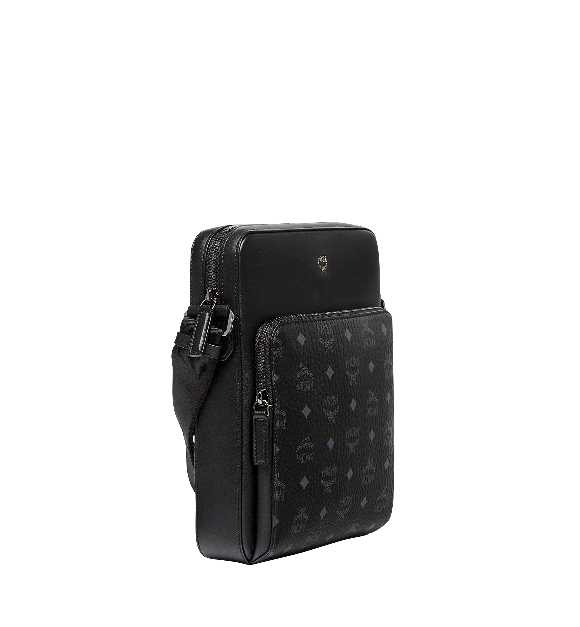 MCM Ottomar Messenger in Visetos Black MMM7AOT25BK001 Alternate View 1