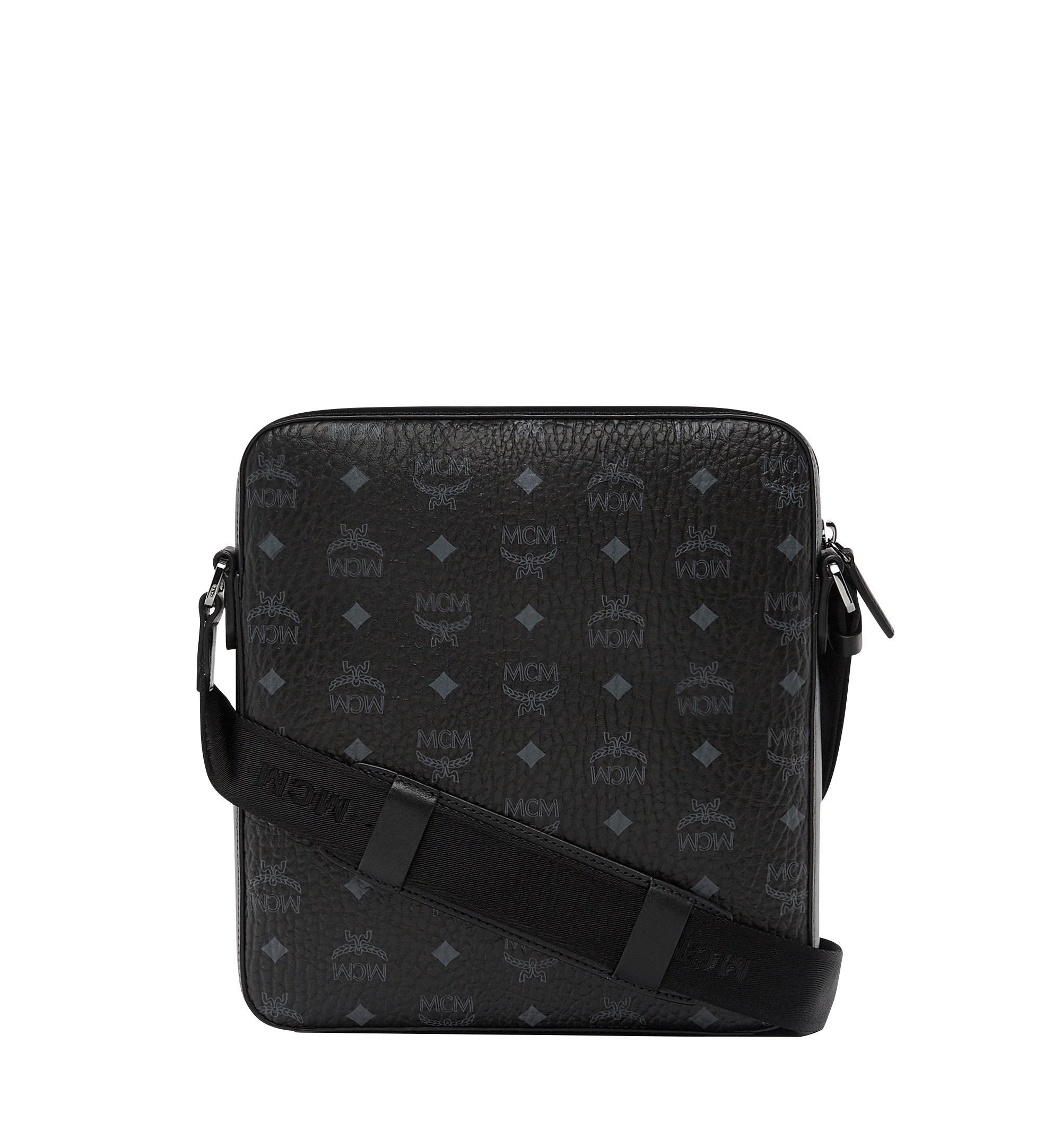 MCM Ottomar Messenger in Visetos Black MMM7AOT25BK001 Alternate View 3