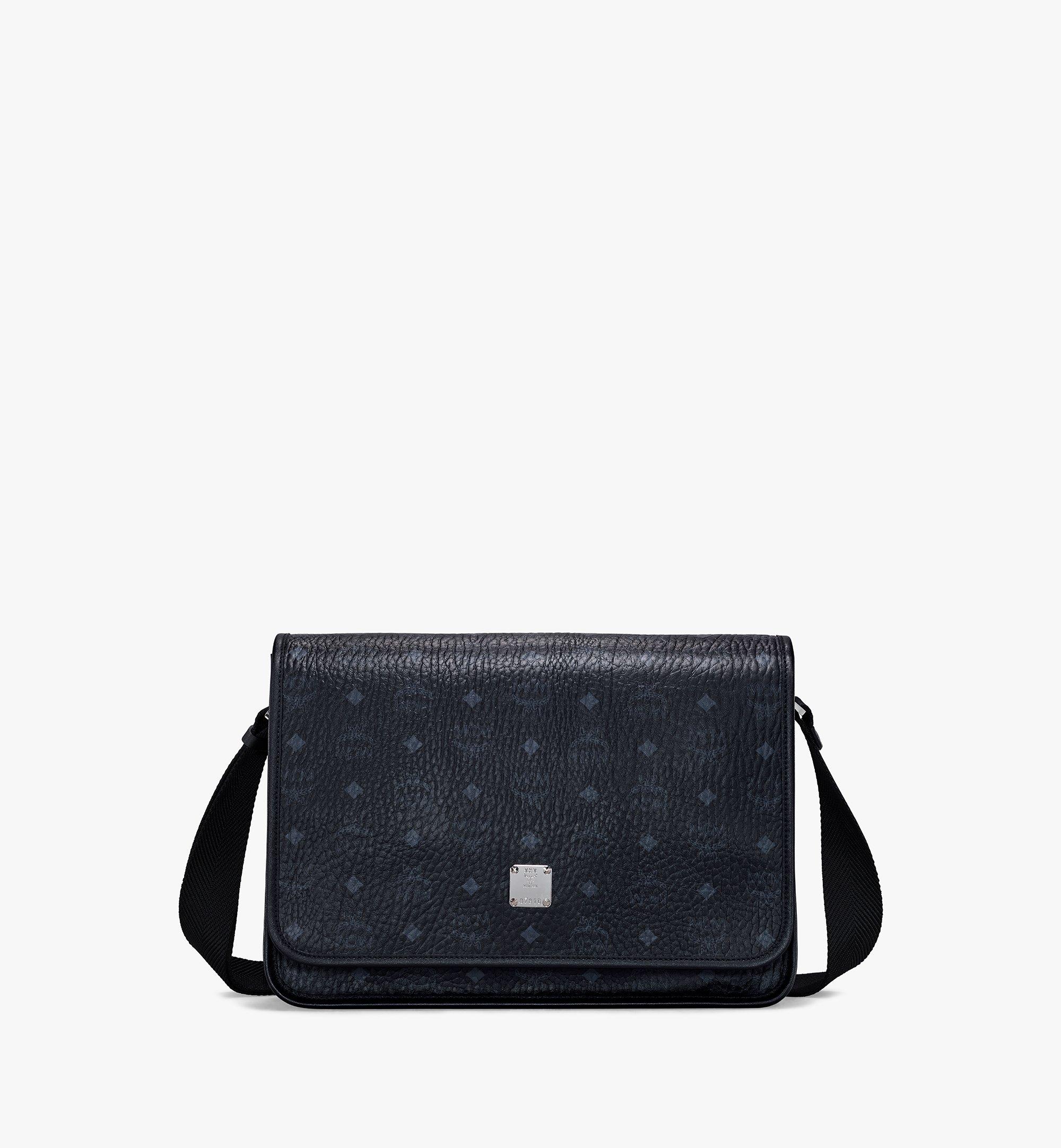 Medium Klassik Messenger Bag in Visetos Black | MCM® UK
