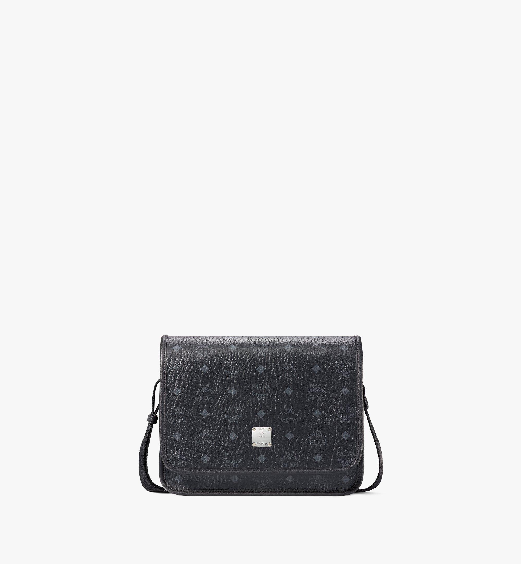 Small Klassik Messenger Bag in Visetos Black