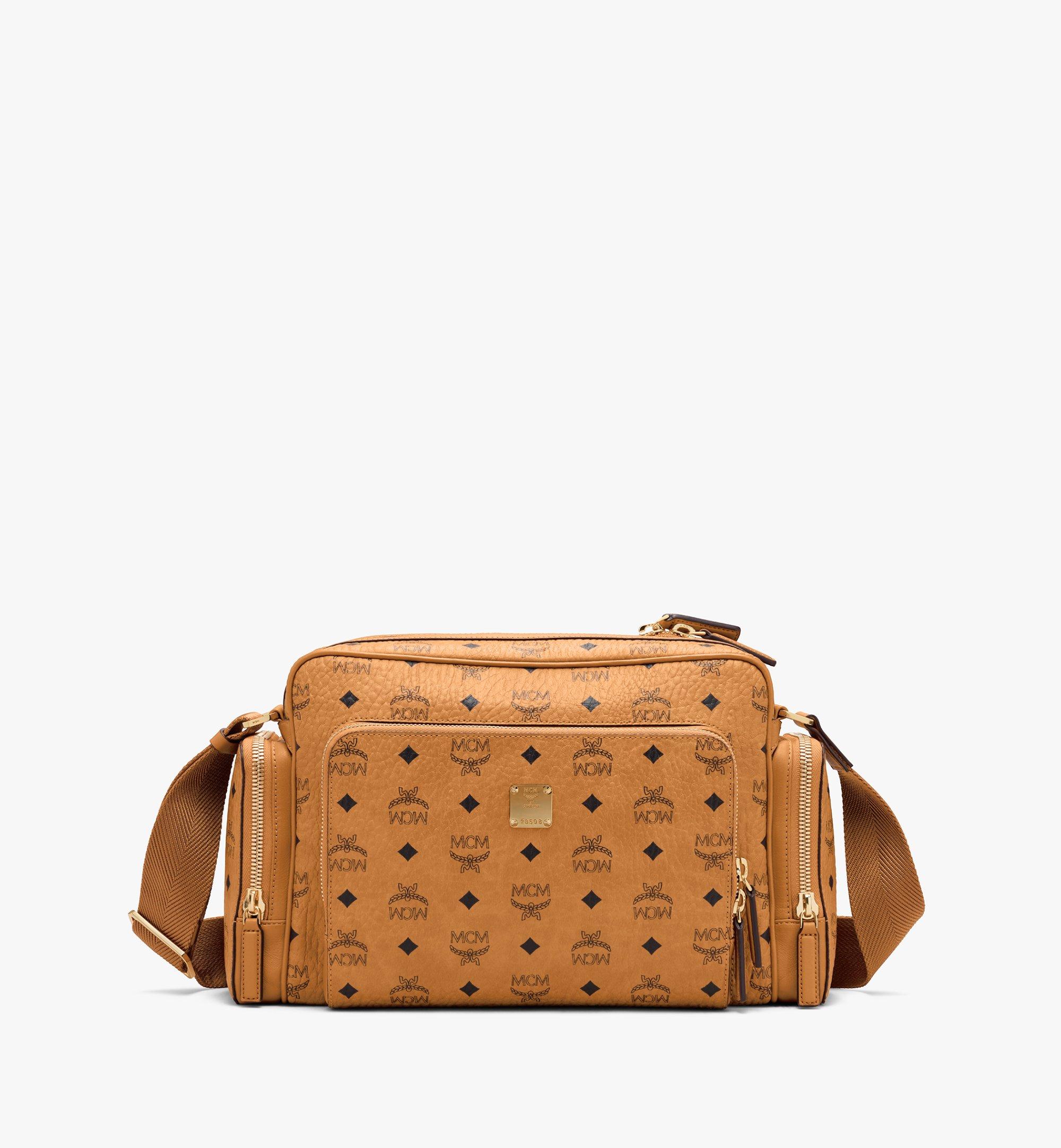 Medium Klassik Messenger in Visetos Cognac