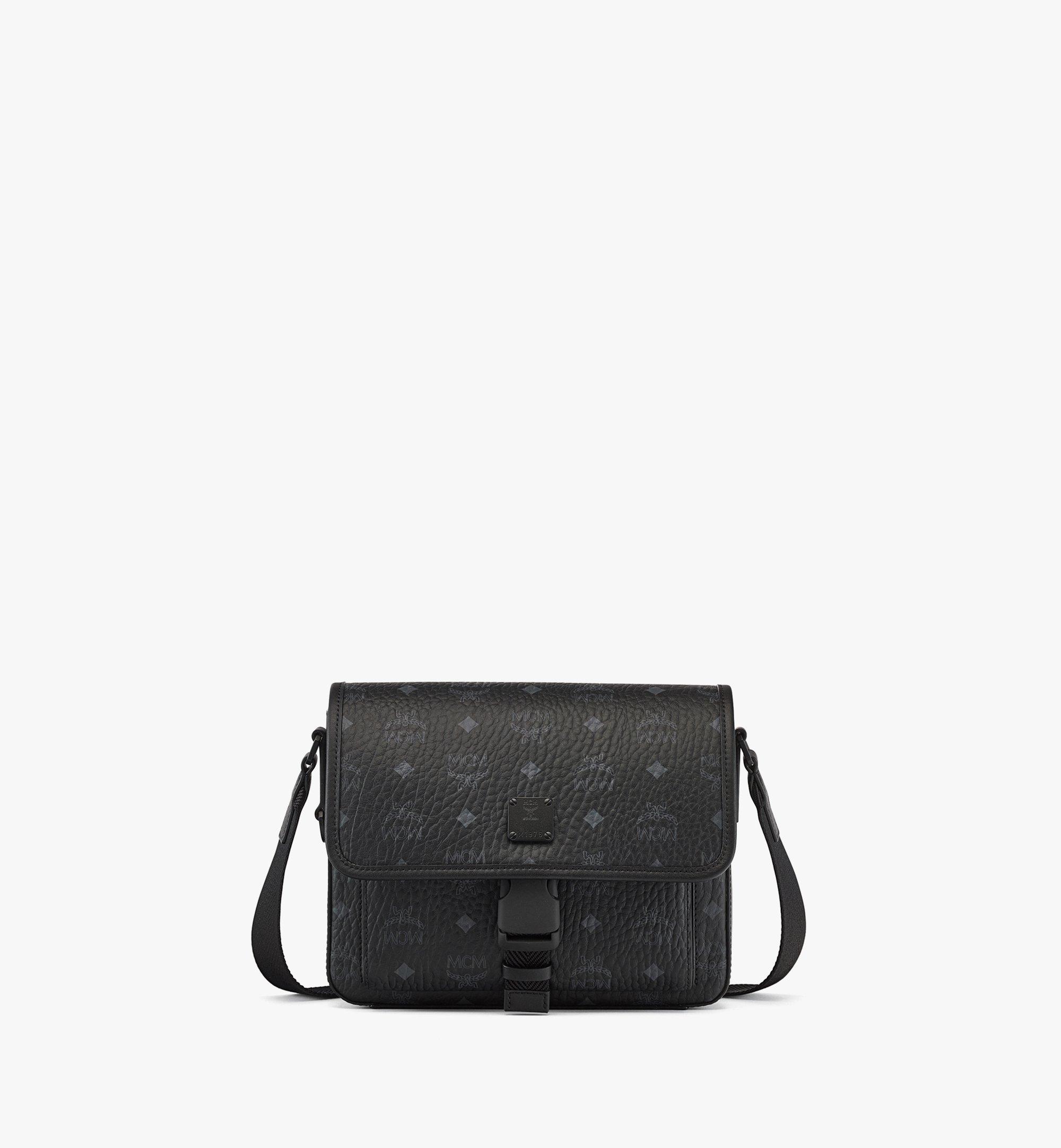 MCM Crossbody Bag Men Leather Black