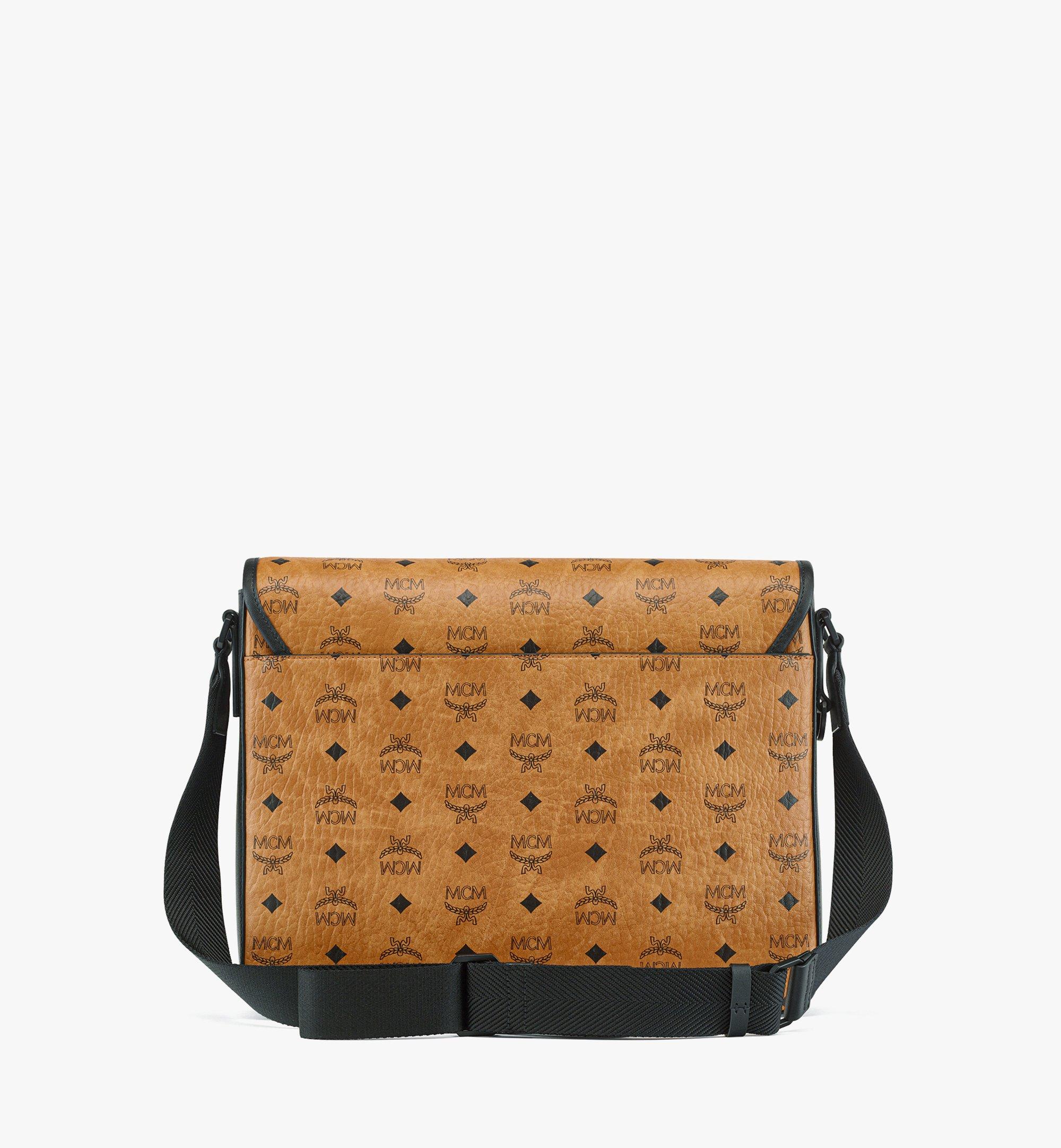 MCM Klassik Messenger in Visetos Cognac MMMCAKK02CO001 Alternate View 3