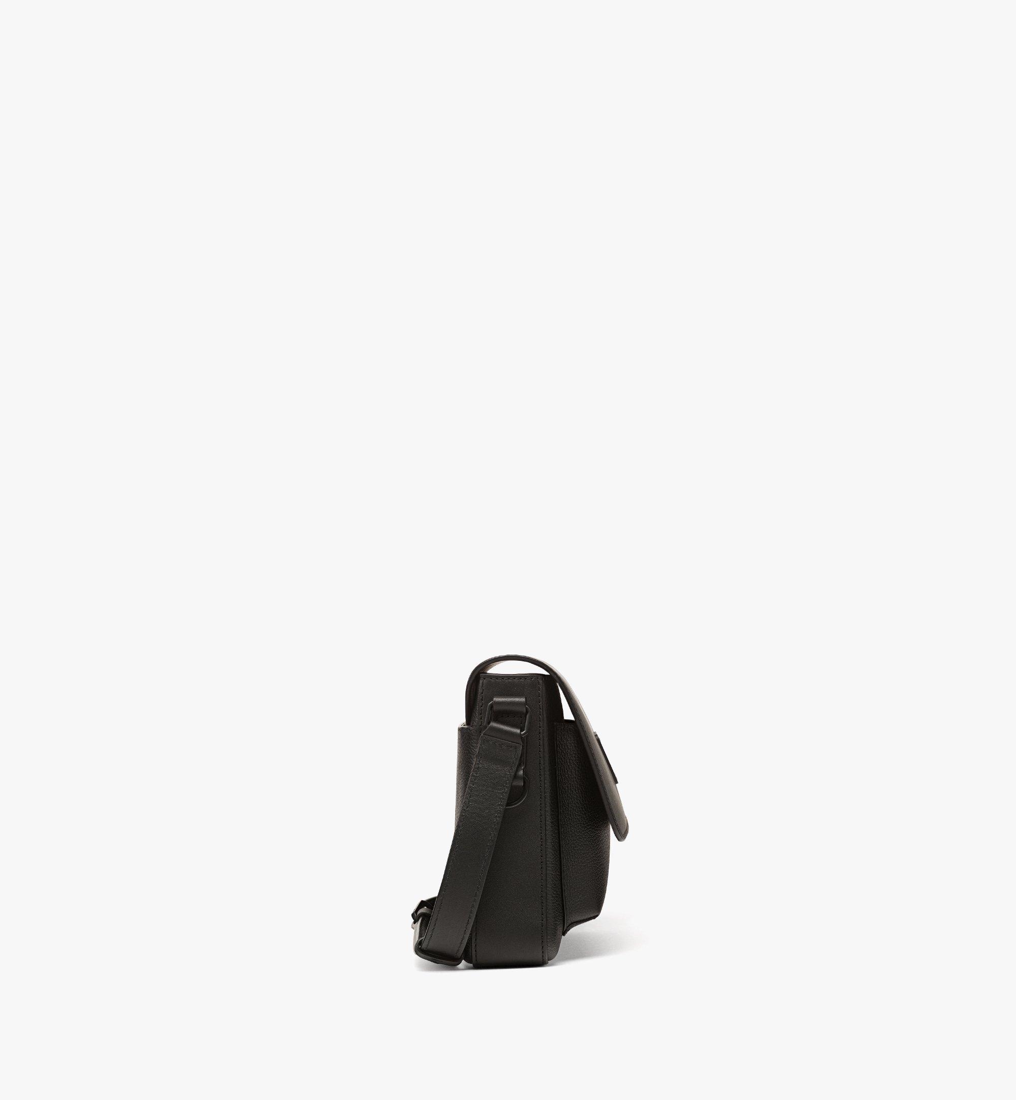 MCM Klassik Messenger Bag in Embossed Spanish Leather Black MMMCAKK03BK001 Alternate View 1