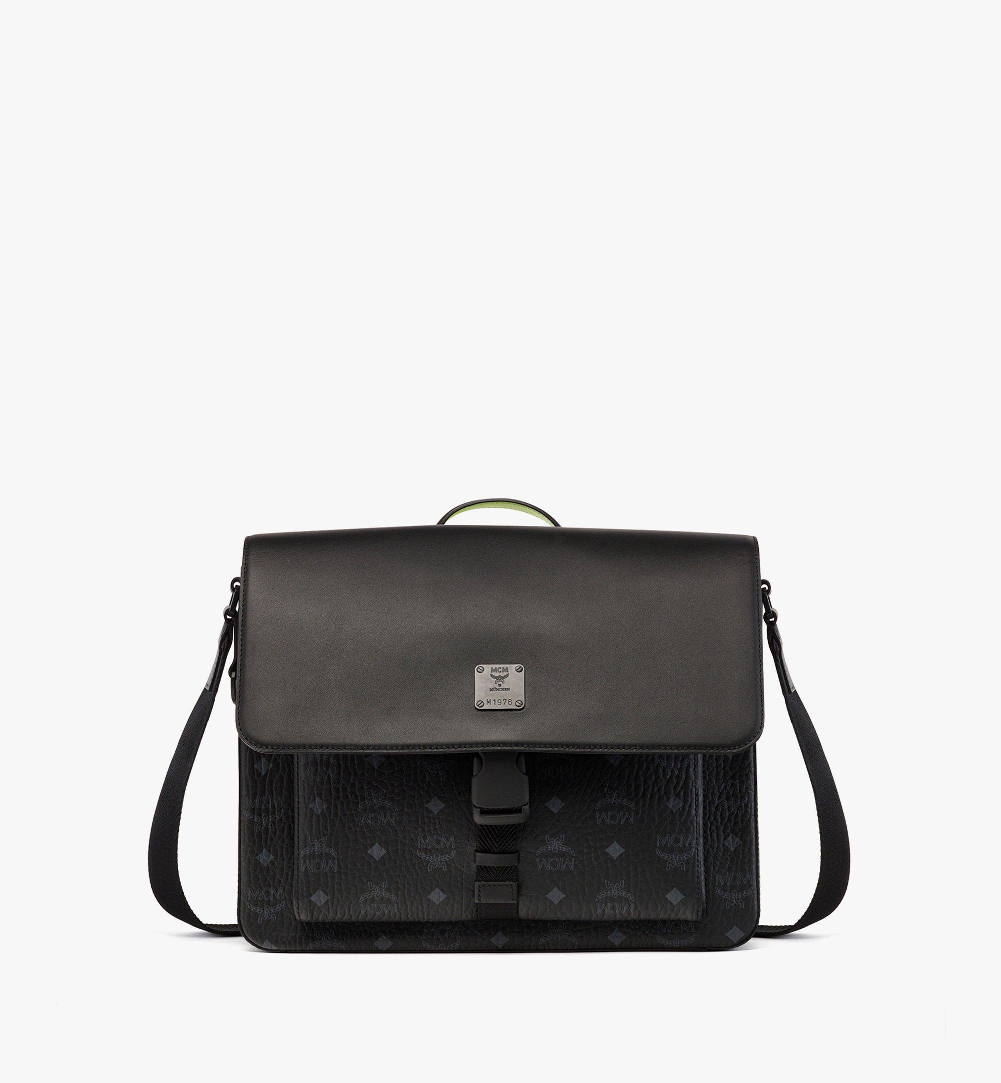 Medium Klassik Messenger in Visetos Leather Mix Black | MCM ®CA