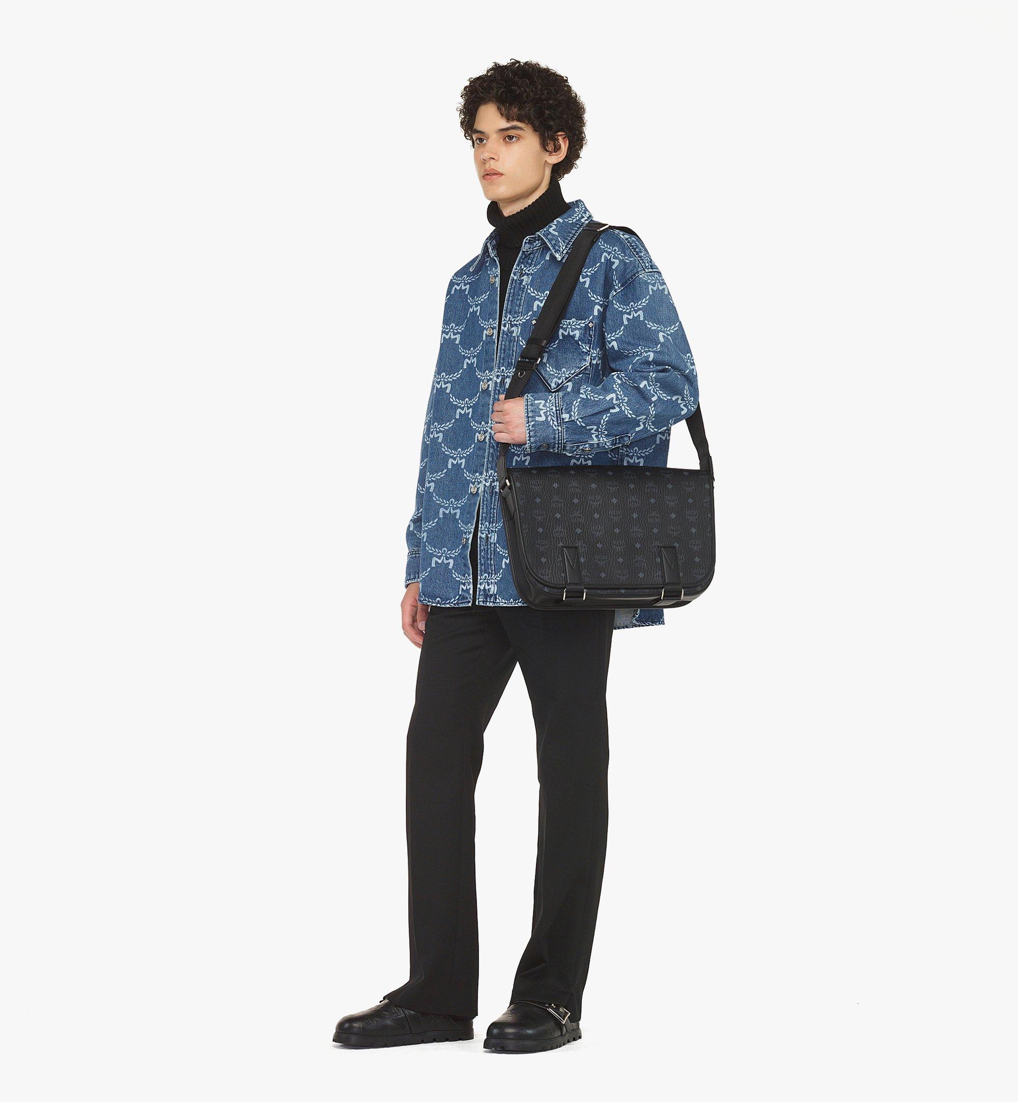 Medium Aren Messenger Bag in Visetos Black | MCM ®US