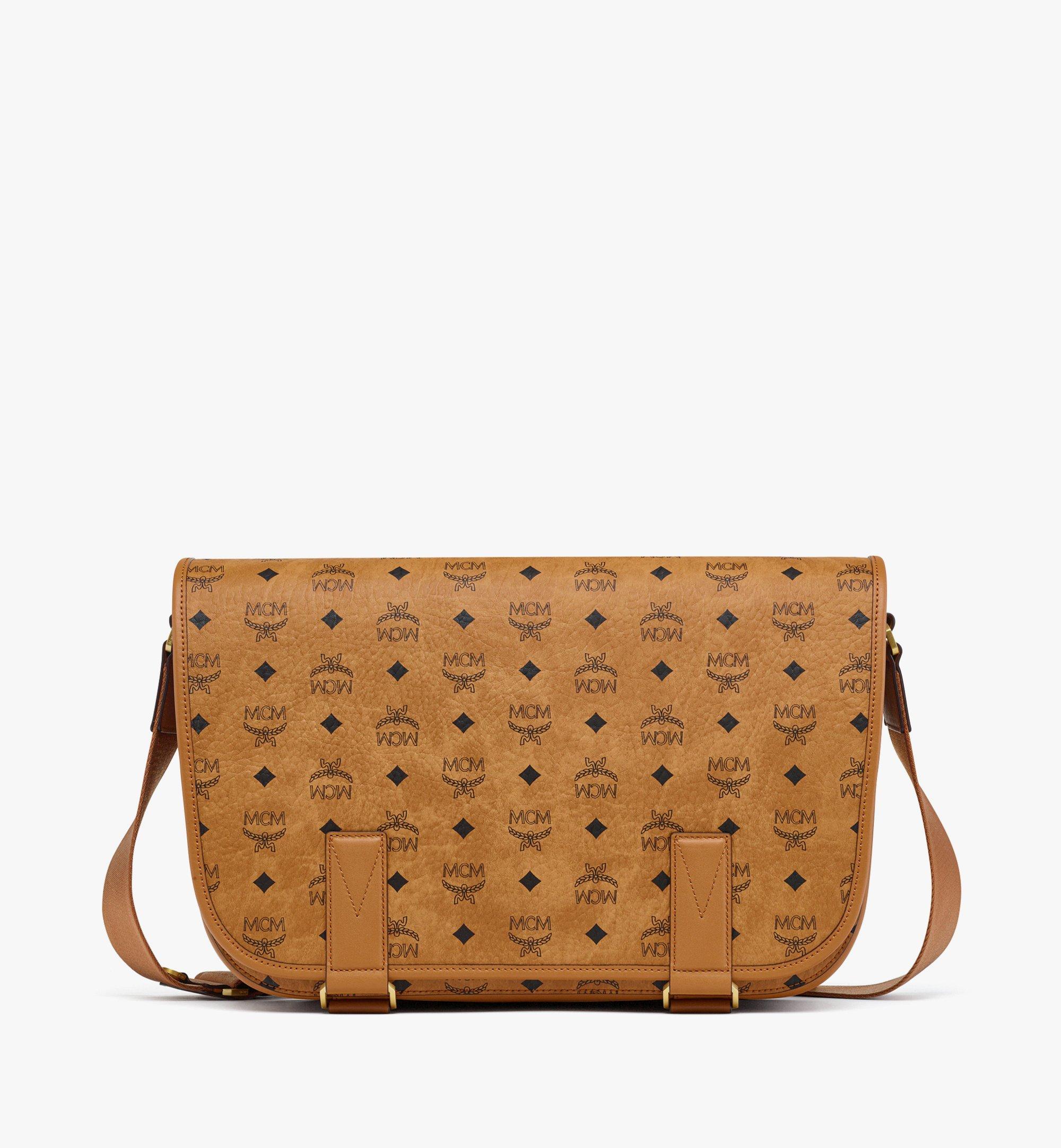 MCM Aren Messenger Bag in Visetos Cognac MMMEATA01CO001 Alternate View 1