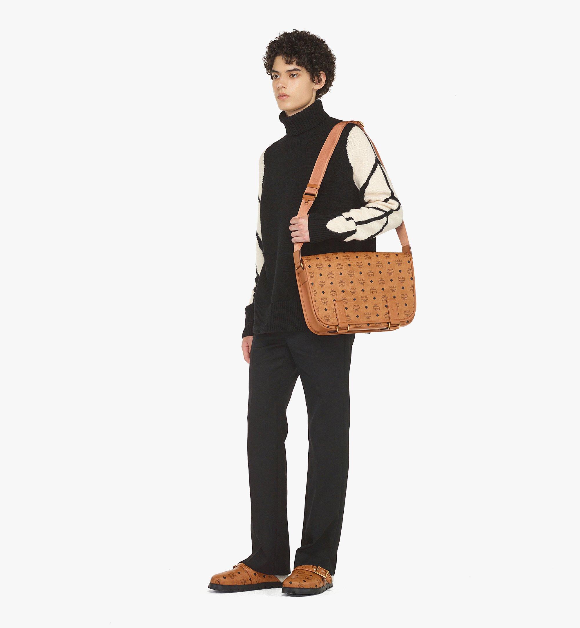 MCM Aren Messenger Bag in Visetos Cognac MMMEATA01CO001 Alternate View 2