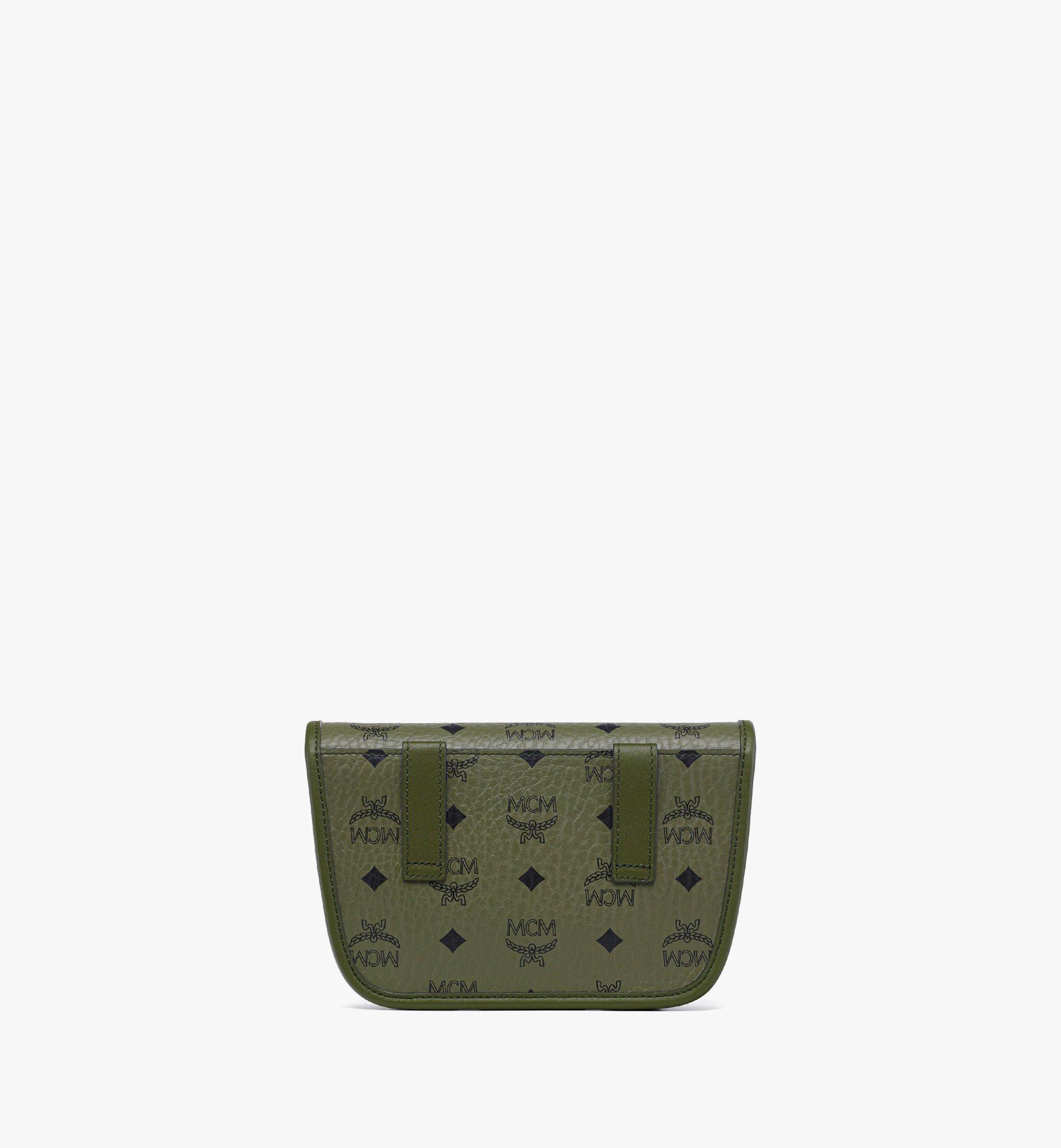 MCM Aren Messenger in Visetos Green MMMEATA02K8001 Alternate View 3