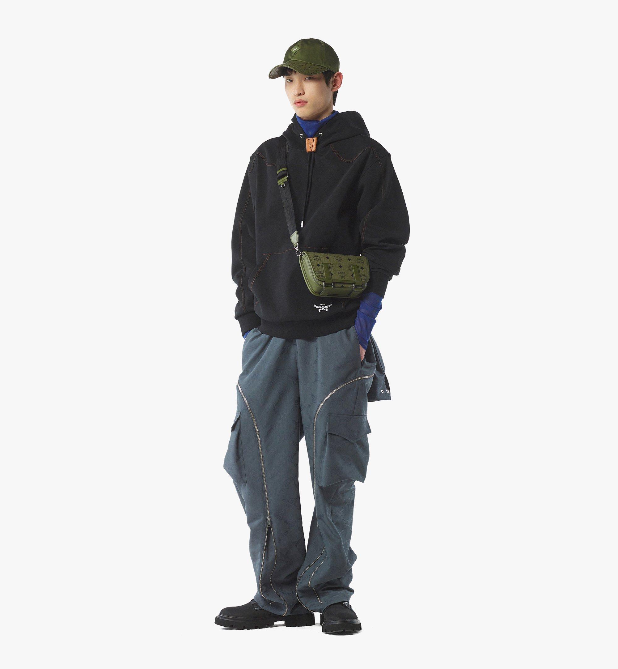 MCM Aren Messenger in Visetos Green MMMEATA02K8001 Alternate View 2