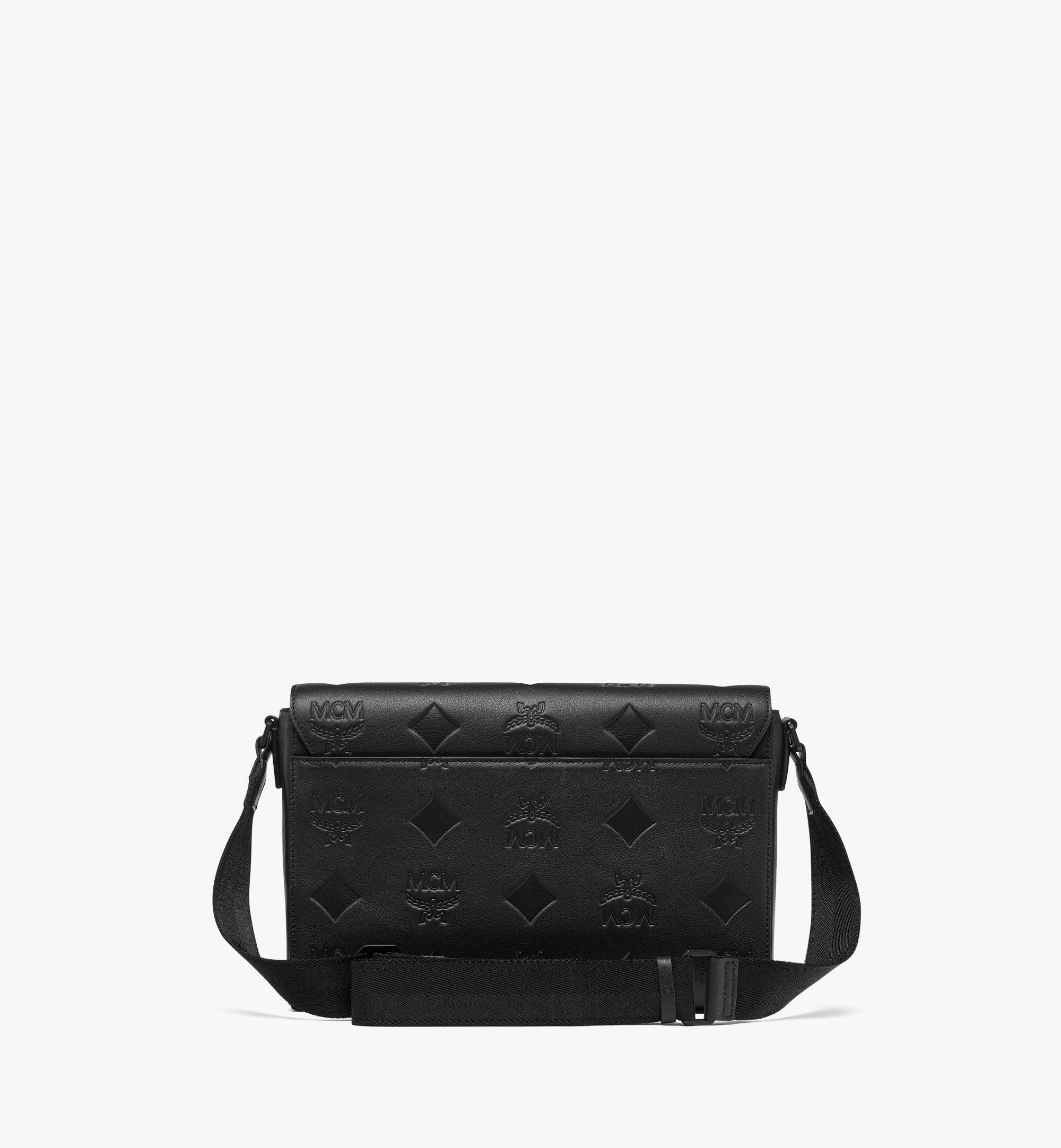 Small Klassik Messenger in Maxi Monogram Leather Black MCM FR