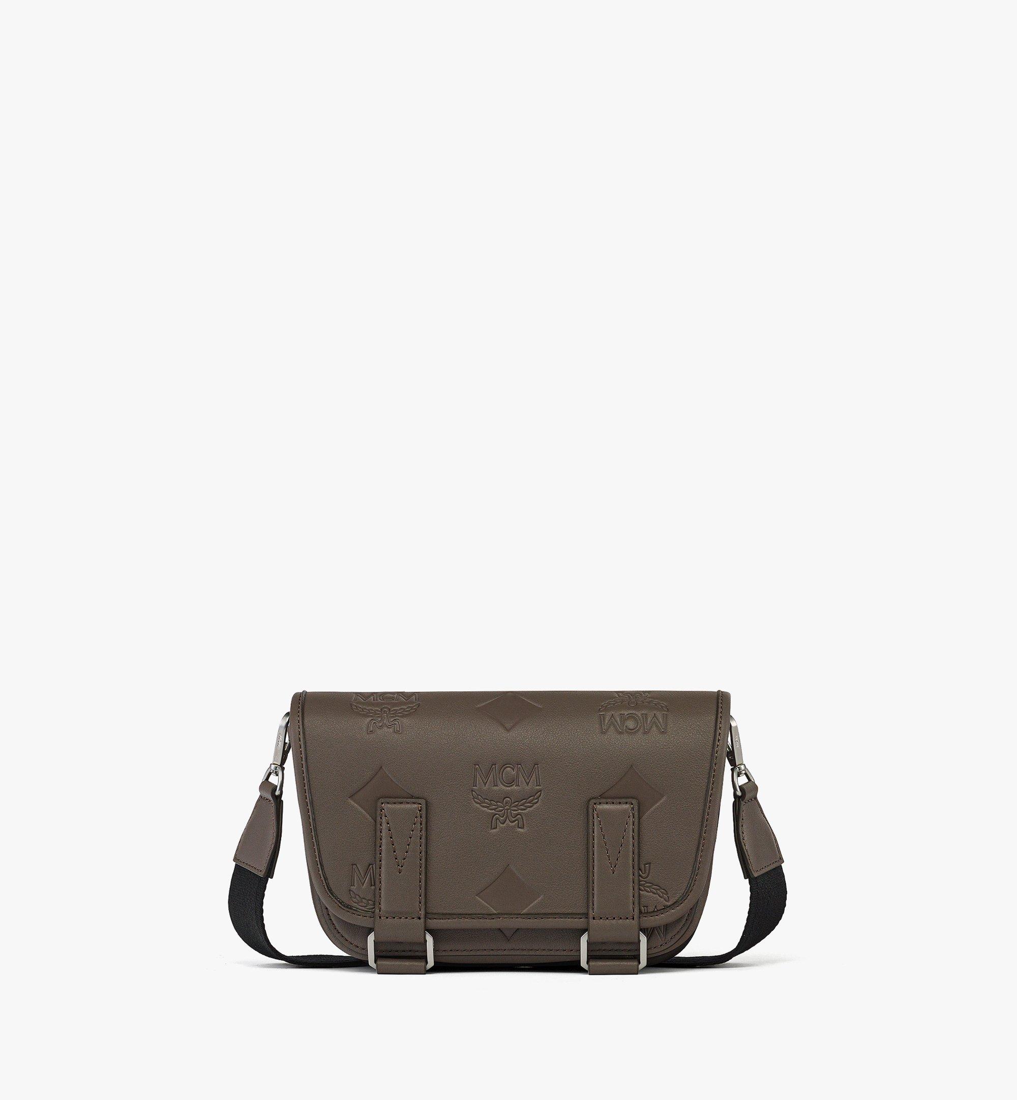 Mini Aren Messenger Bag in Maxi Monogram Leather Grey | MCM ®CN