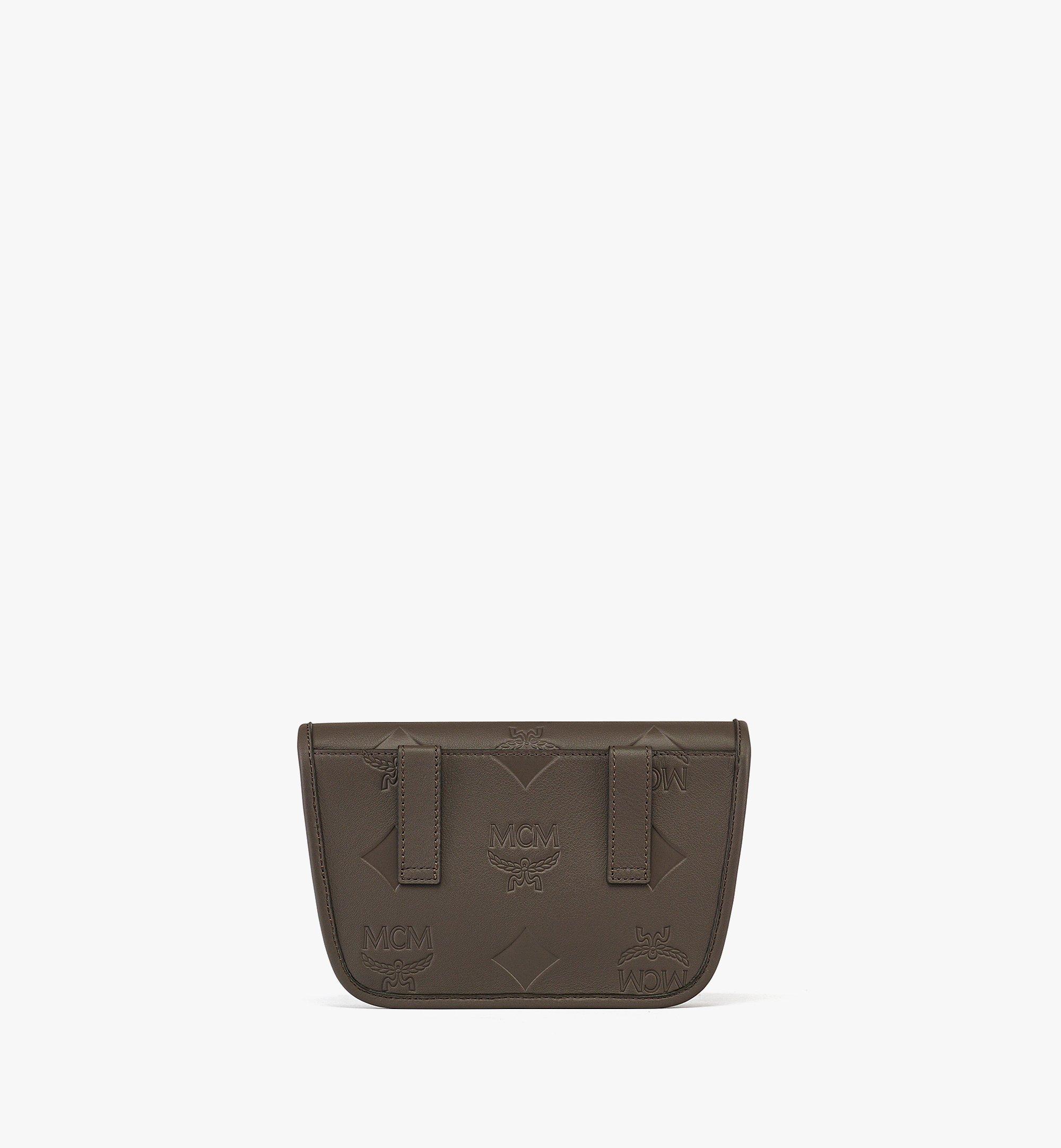 MCM Aren Messenger-Tasche aus Leder mit Maxi-Monogramm Grey MMMFSTA03FF001 Noch mehr sehen 3