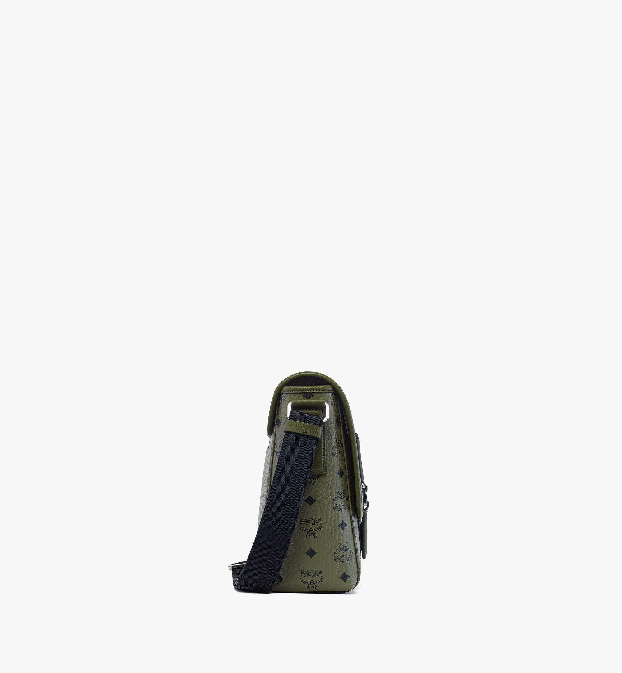 MCM Aren Messenger in Visetos Green MMMFSTA06K8001 Alternate View 1
