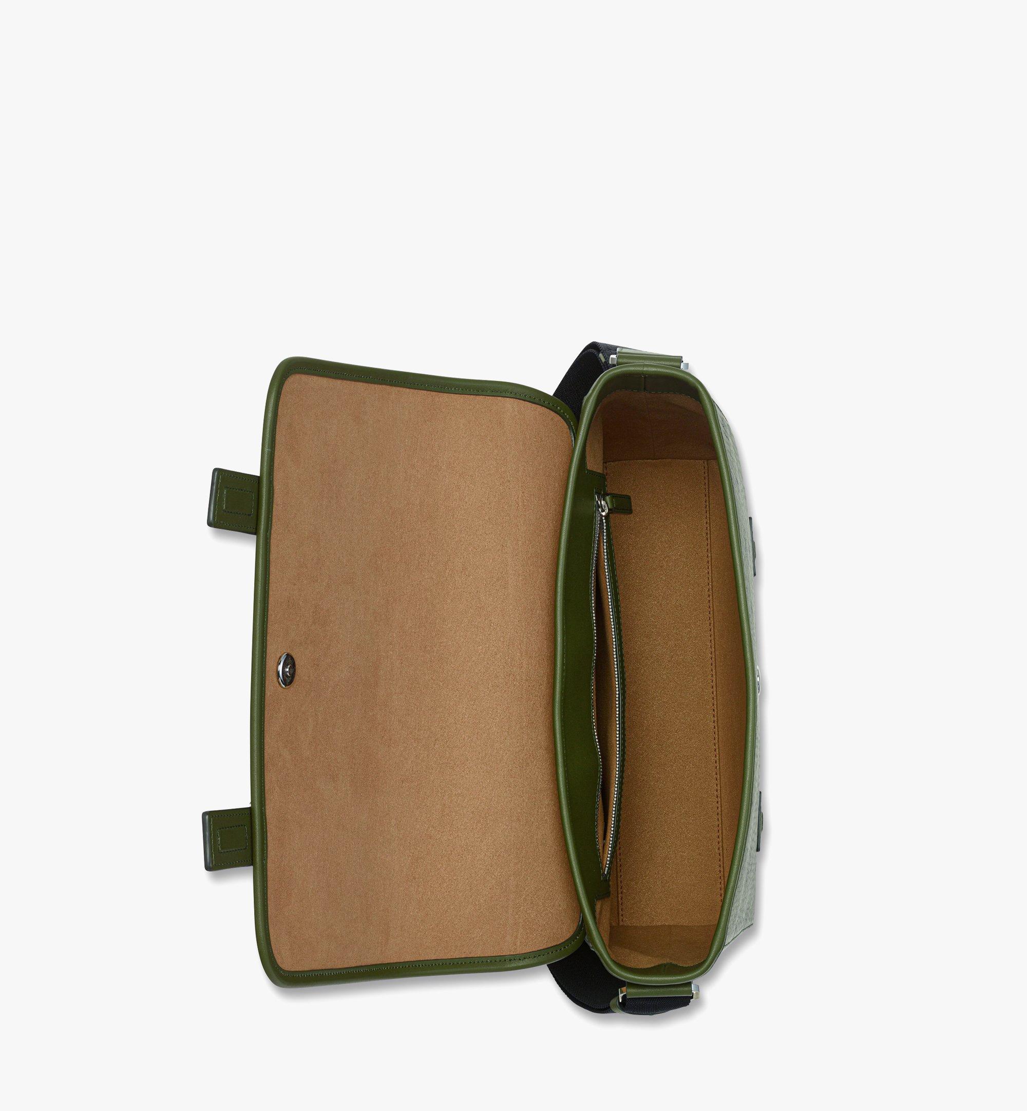 MCM Aren Messenger in Visetos Green MMMFSTA06K8001 Alternate View 2