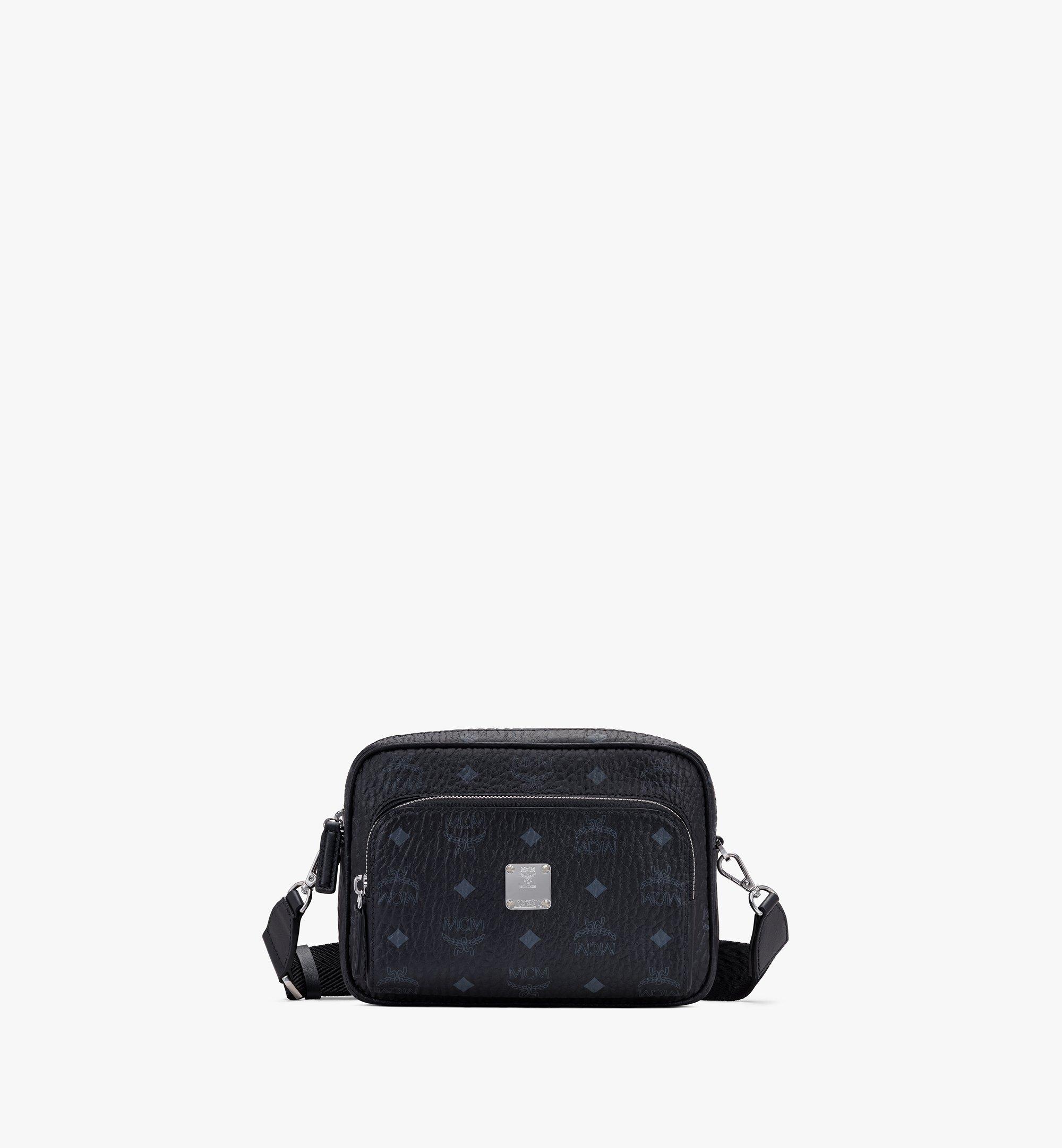 Medium Aren Messenger Bag in Visetos Black