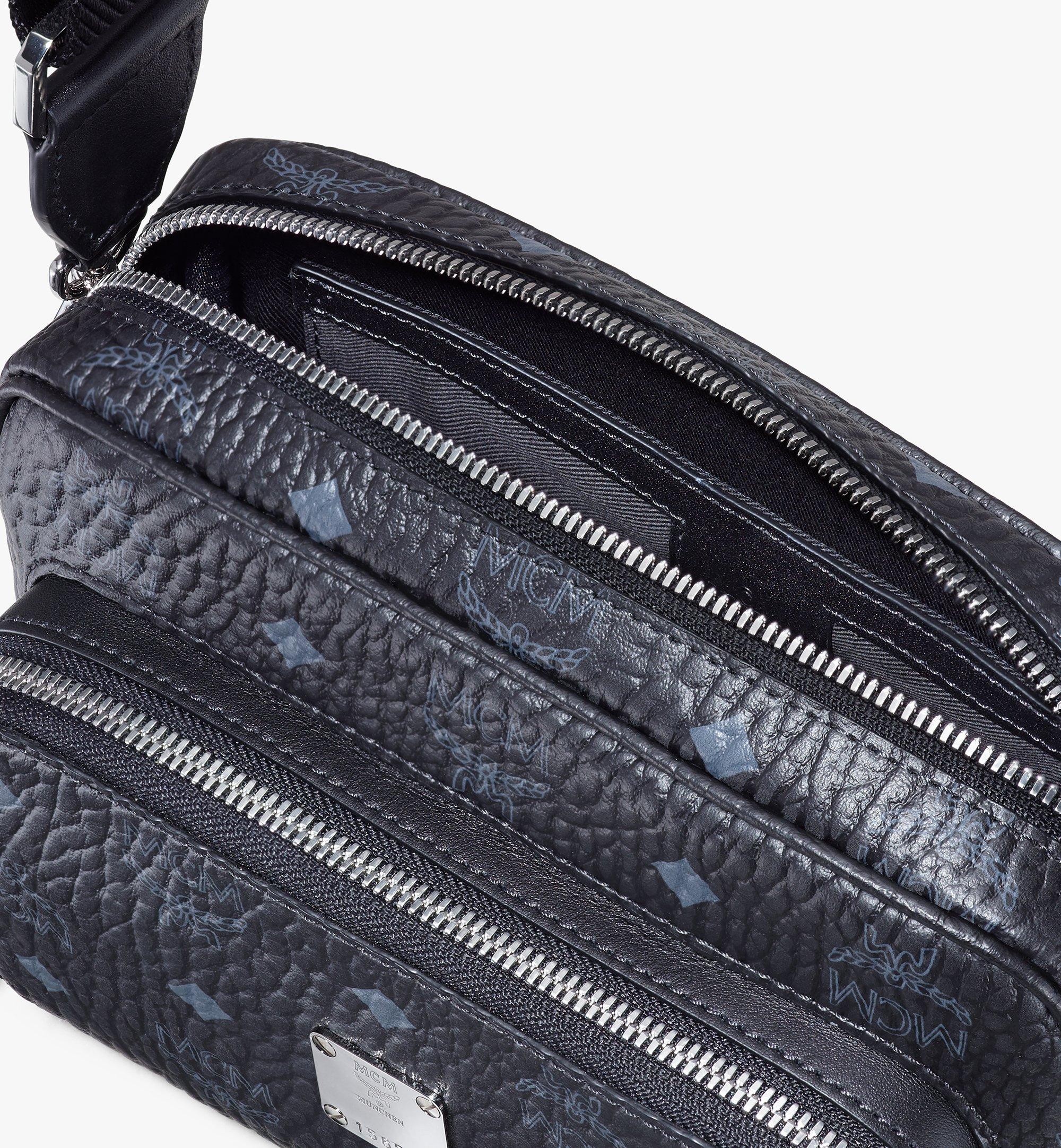 Small Aren Multifunction Crossbody Pouch in Visetos Original Black