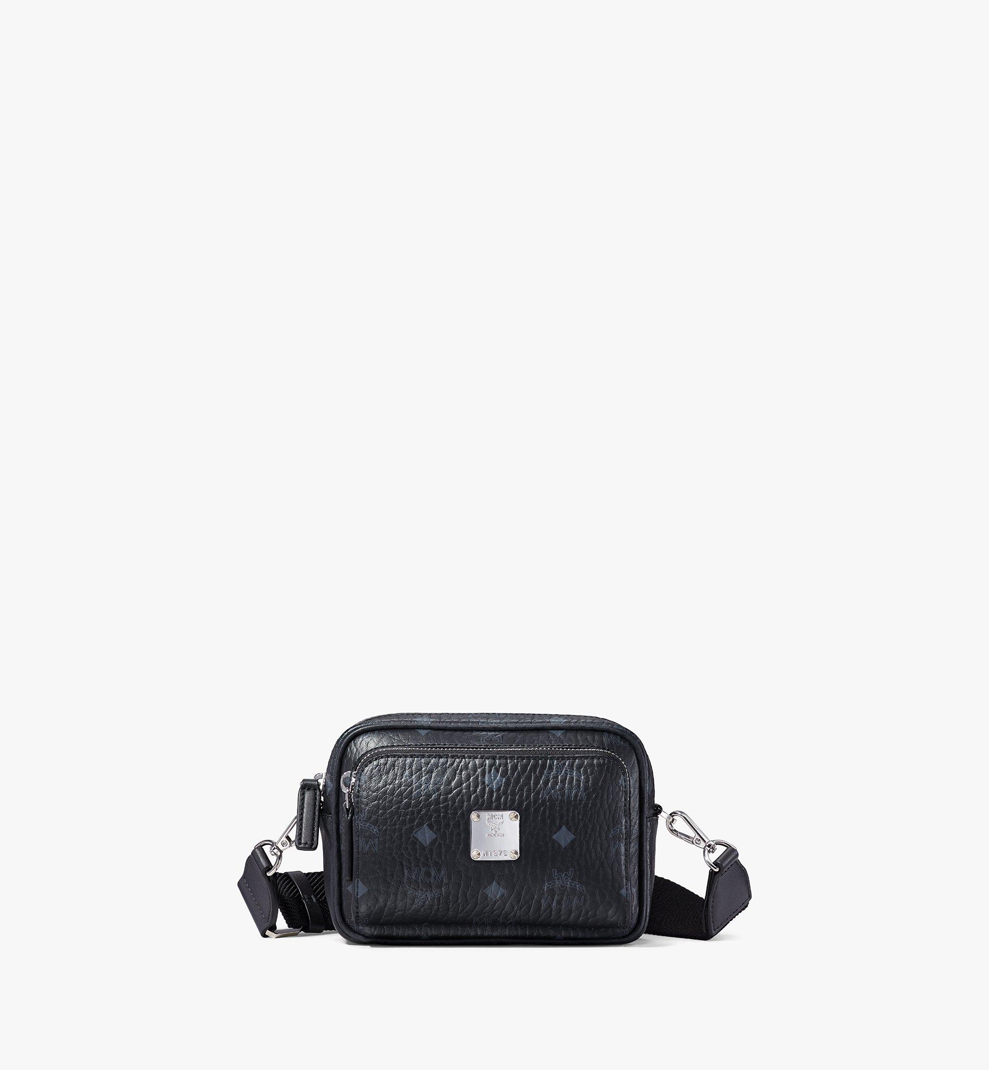 Mini Aren Crossbody Bag in Visetos Black