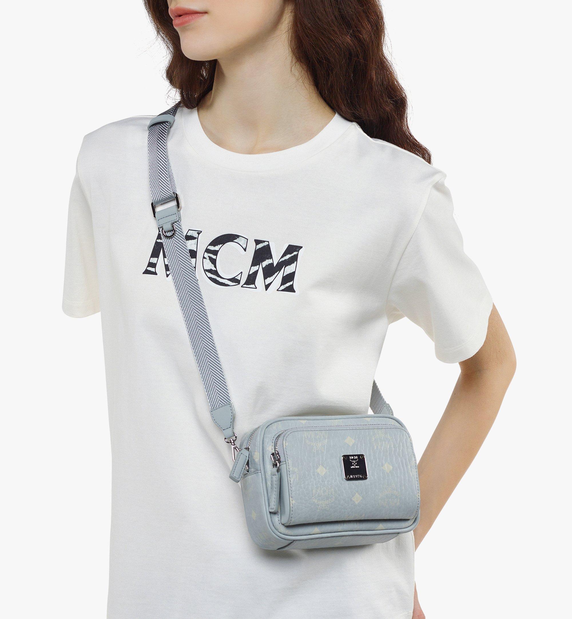 MCM Aren Crossbody in Visetos Grey MMRAAKC03FP001 Alternate View 4