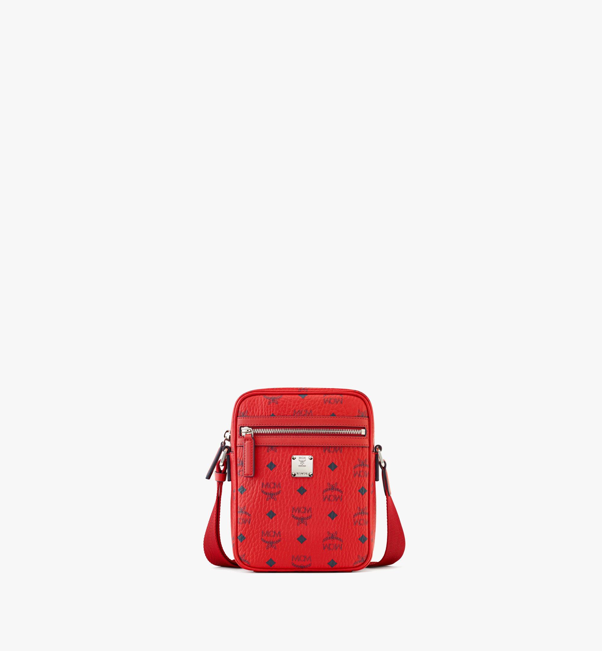 Mini N/S Klassik Crossbody in Visetos Red | MCM ®CA