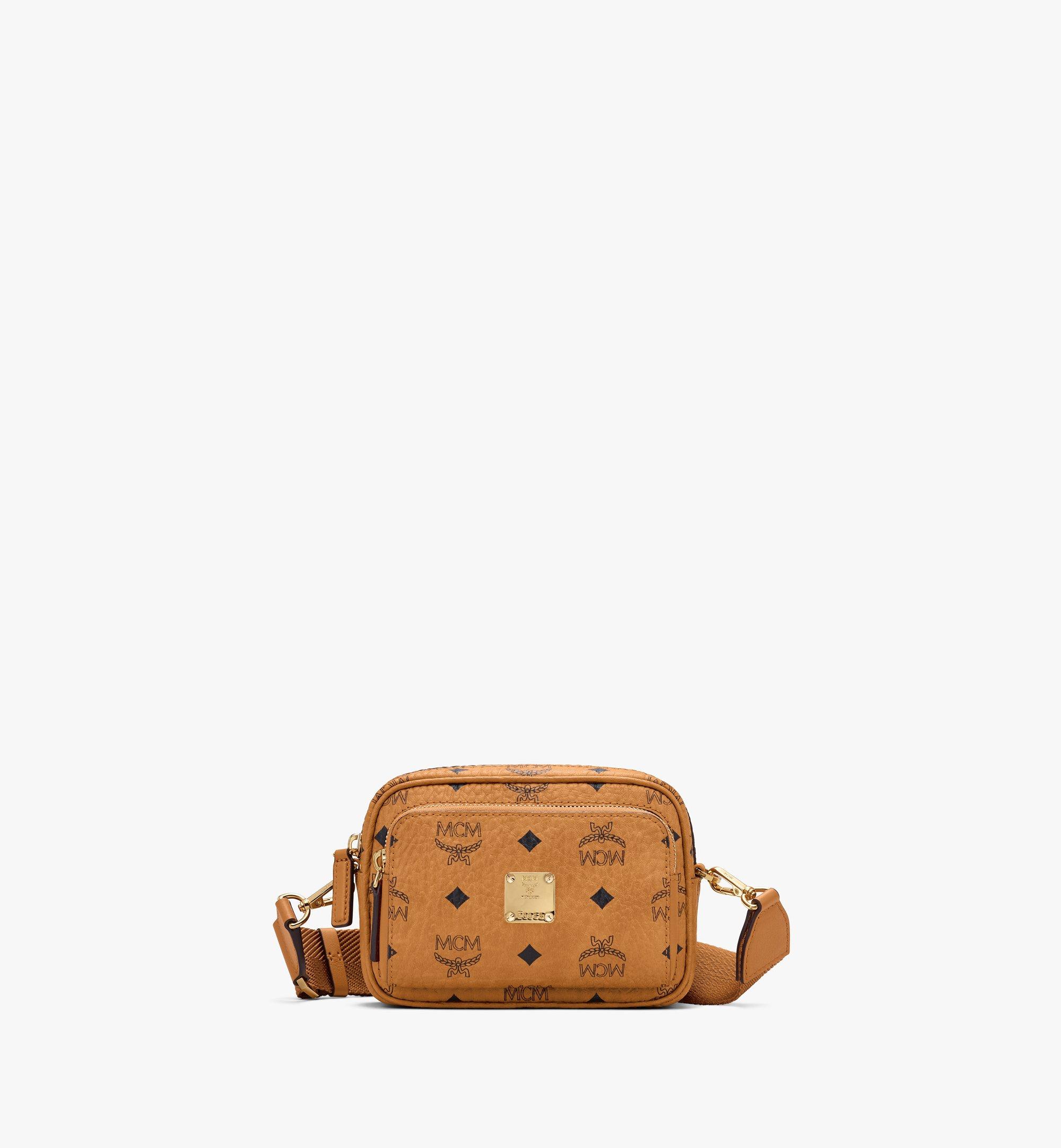 Mcm (cognac Mini Anna Visetos Canvas Crossbody Bag) – Vip Clothing Stores