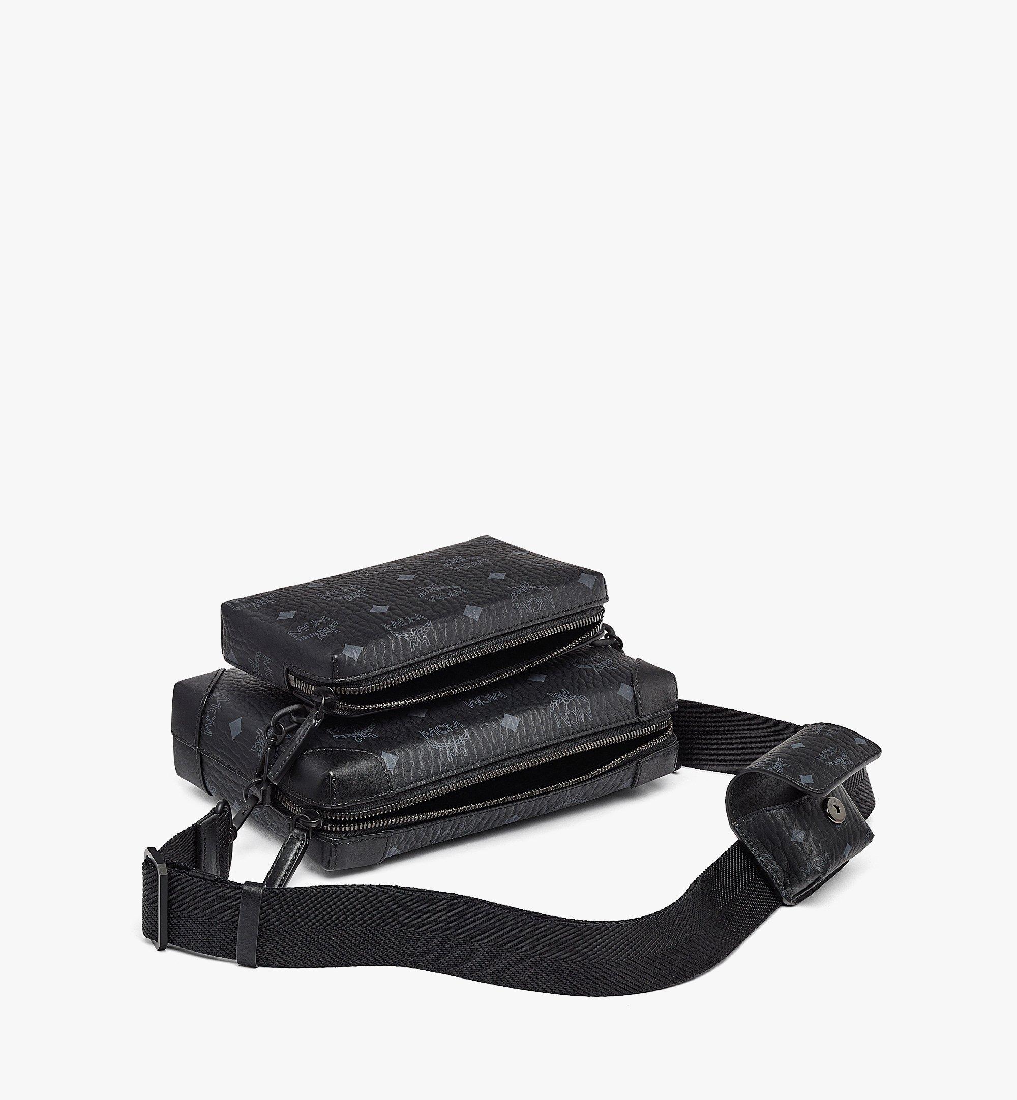 Small Klassik Messenger Bag in Visetos Black