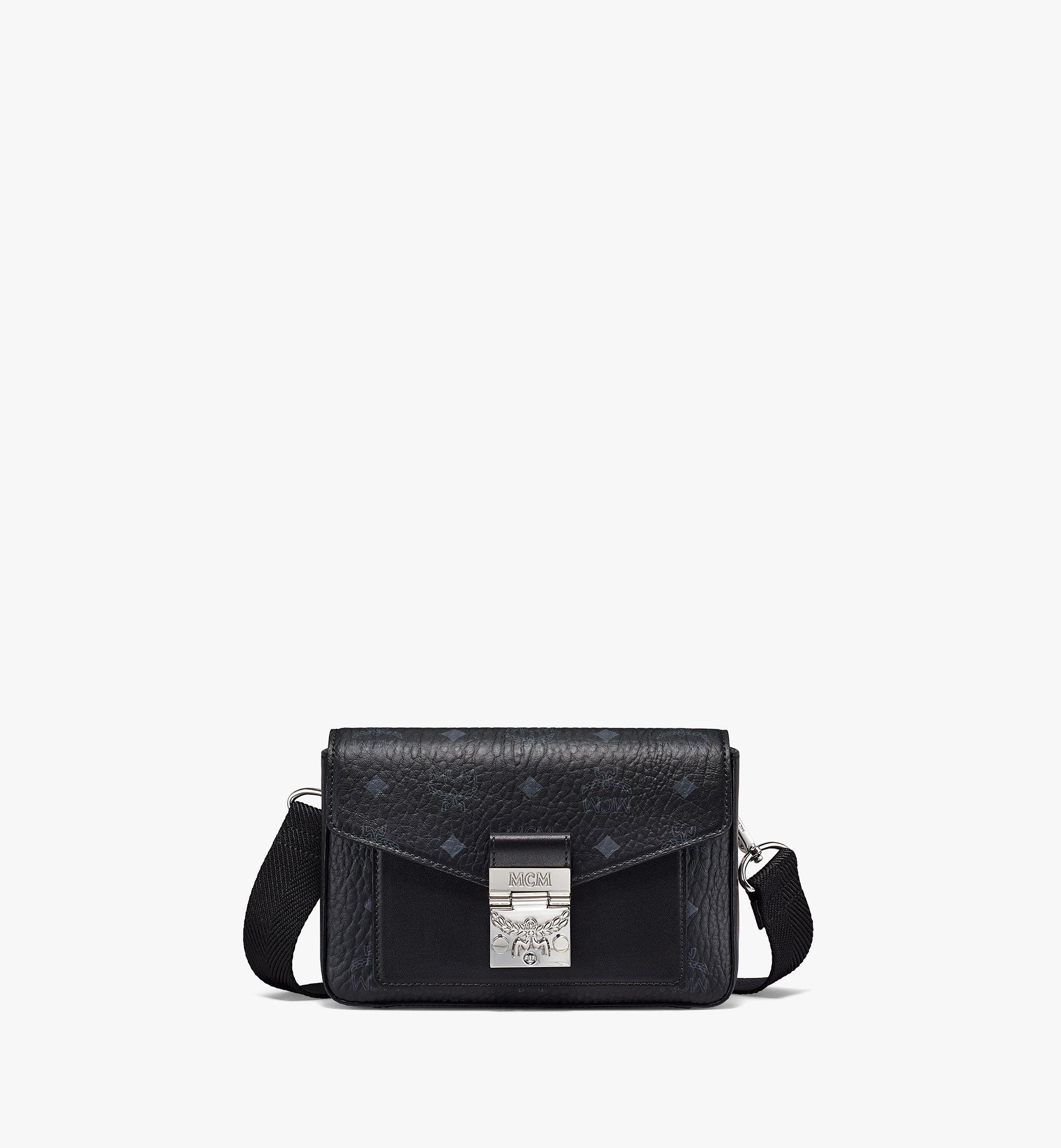 MCM Small Visetos Millie Cross Body Bag in Black