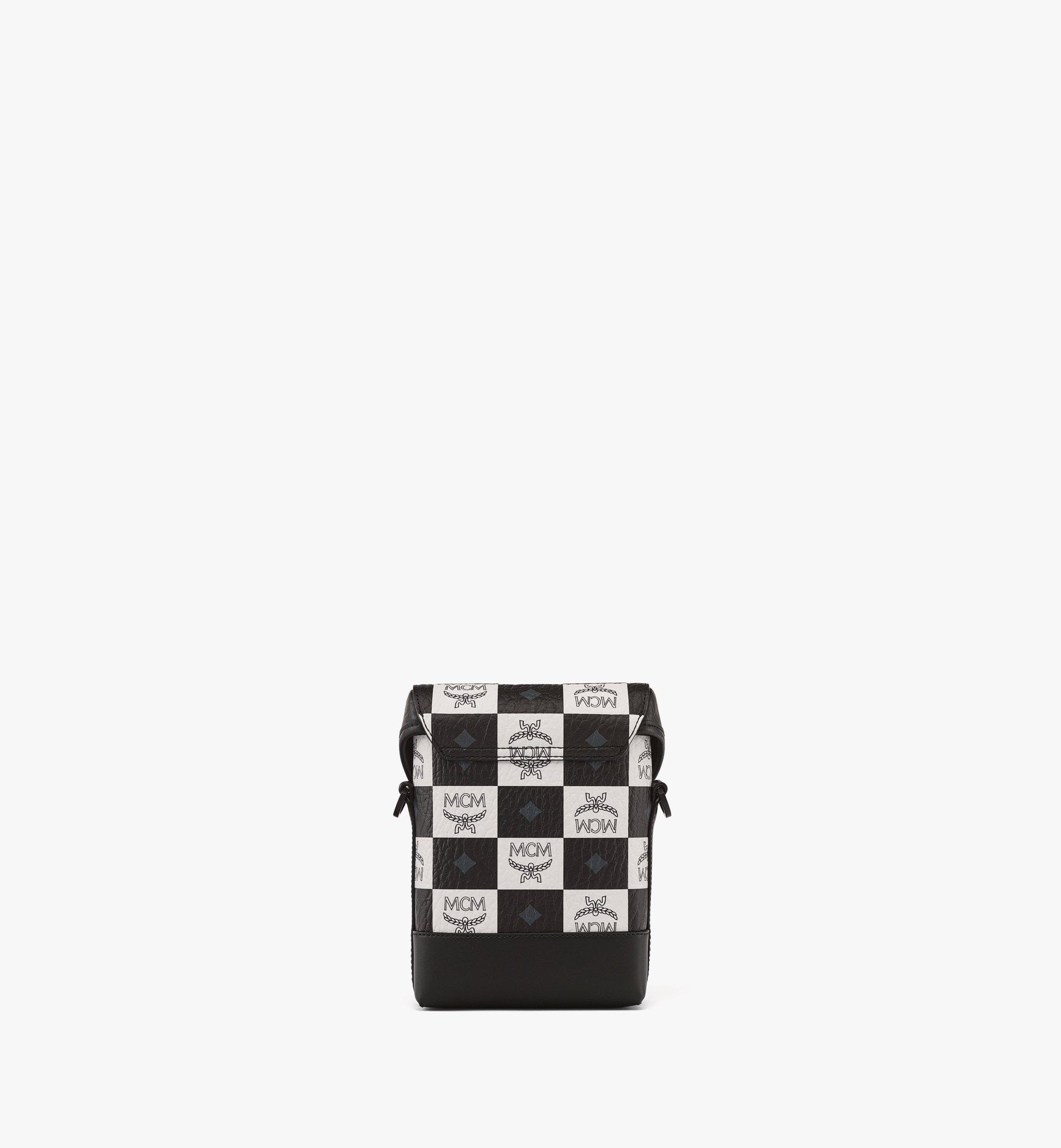 MCM Aren N/S Crossbody in Checkerboard Visetos Black MMRCATA05BW001 Alternate View 3