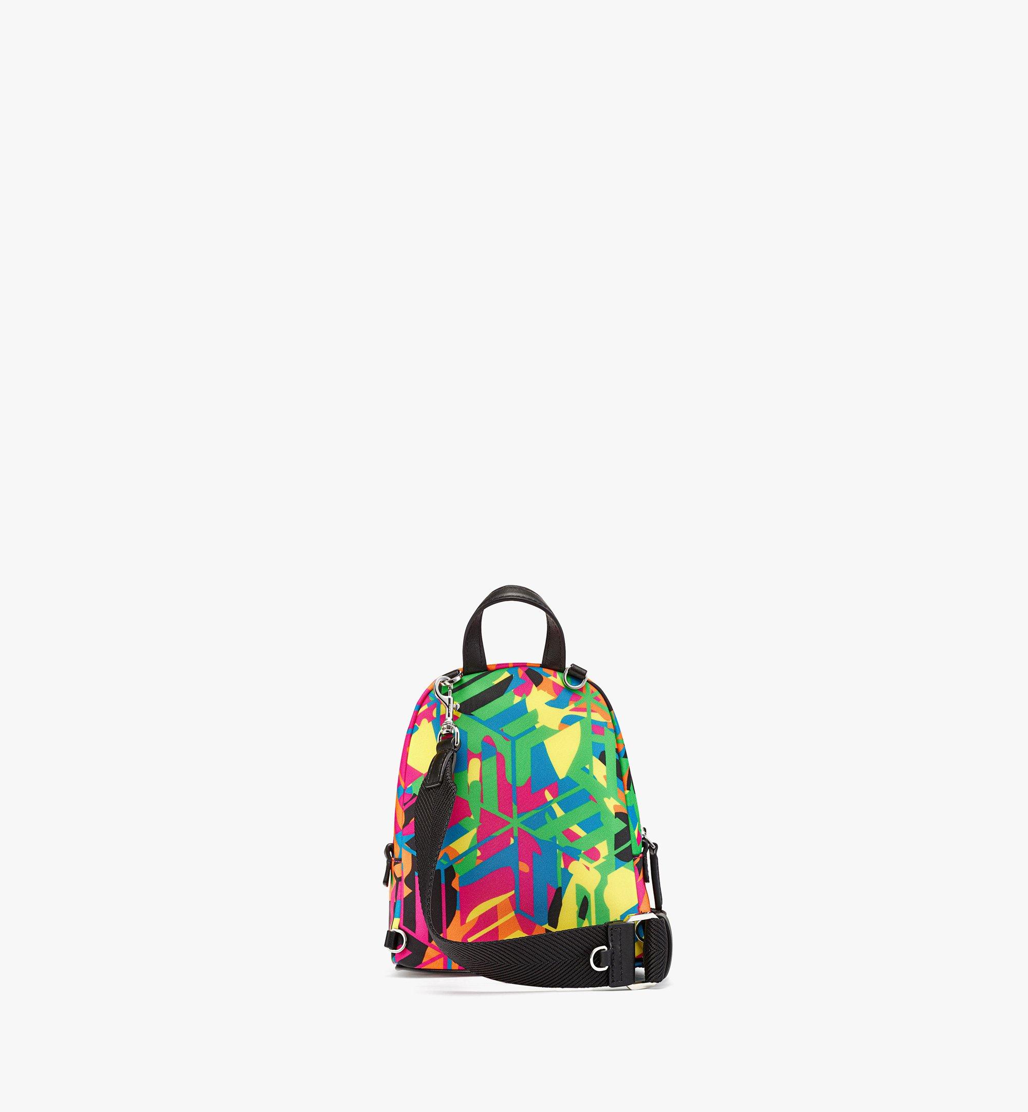 Mcm Stark Crossbody In Cubic Camouflage Nylon In Multicolor