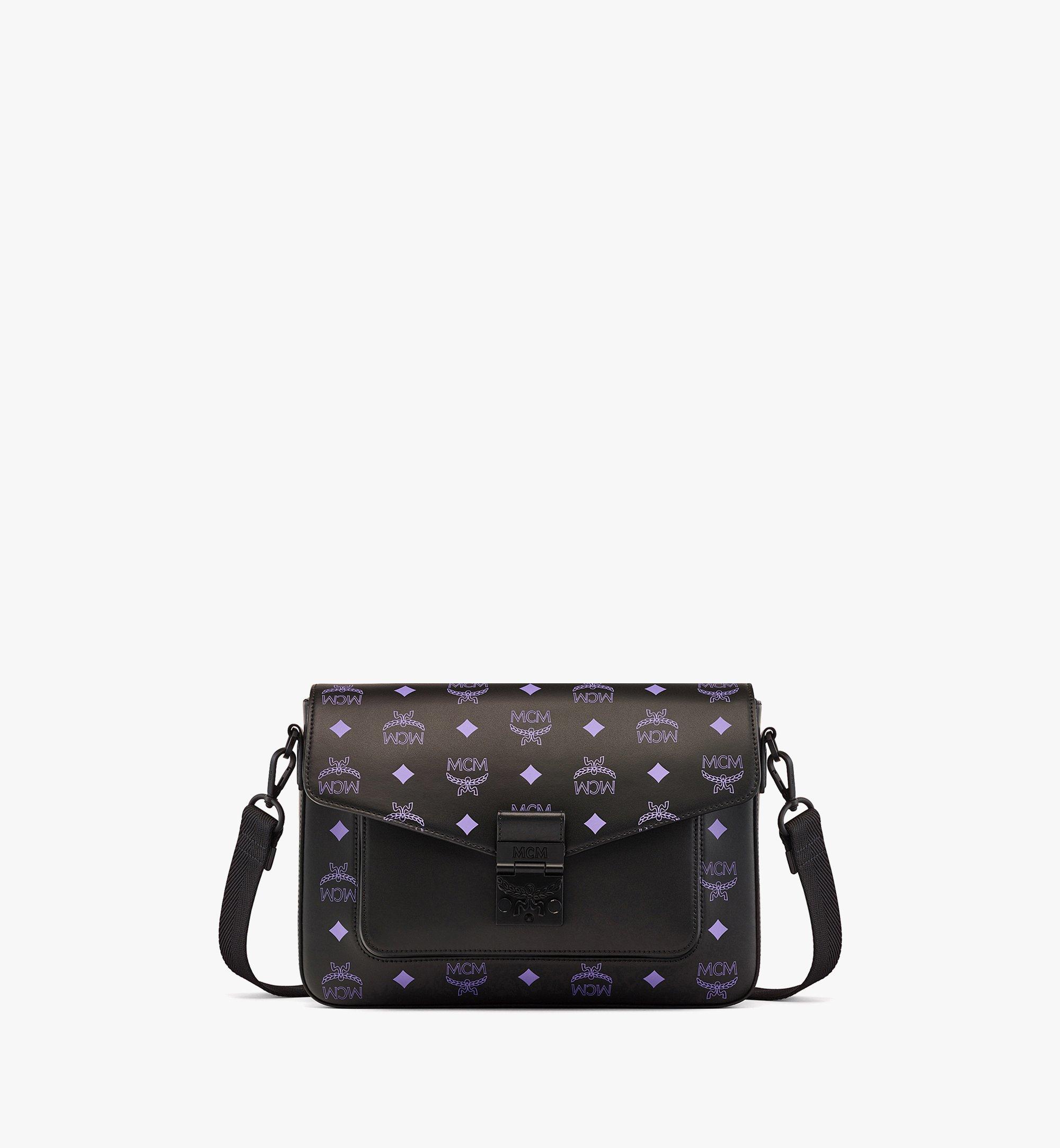 Medium Millie Crossbody in Color Splash Logo Leather Purple MCM ®AU