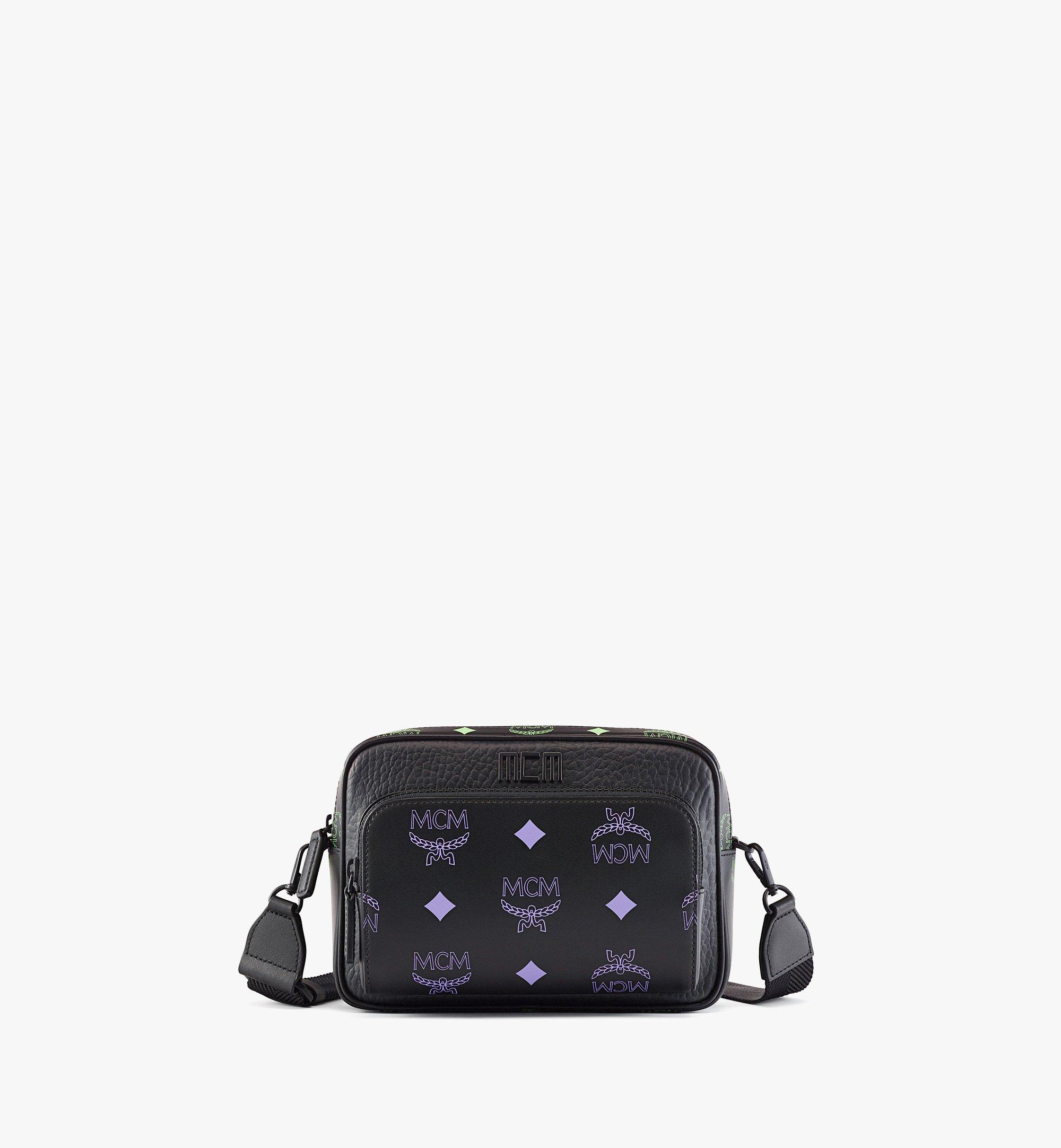 MCM Klassik Crossbody-Tasche aus Leder mit Color Splash Visetos Black MMRCSSX02U6001 Noch mehr sehen 1