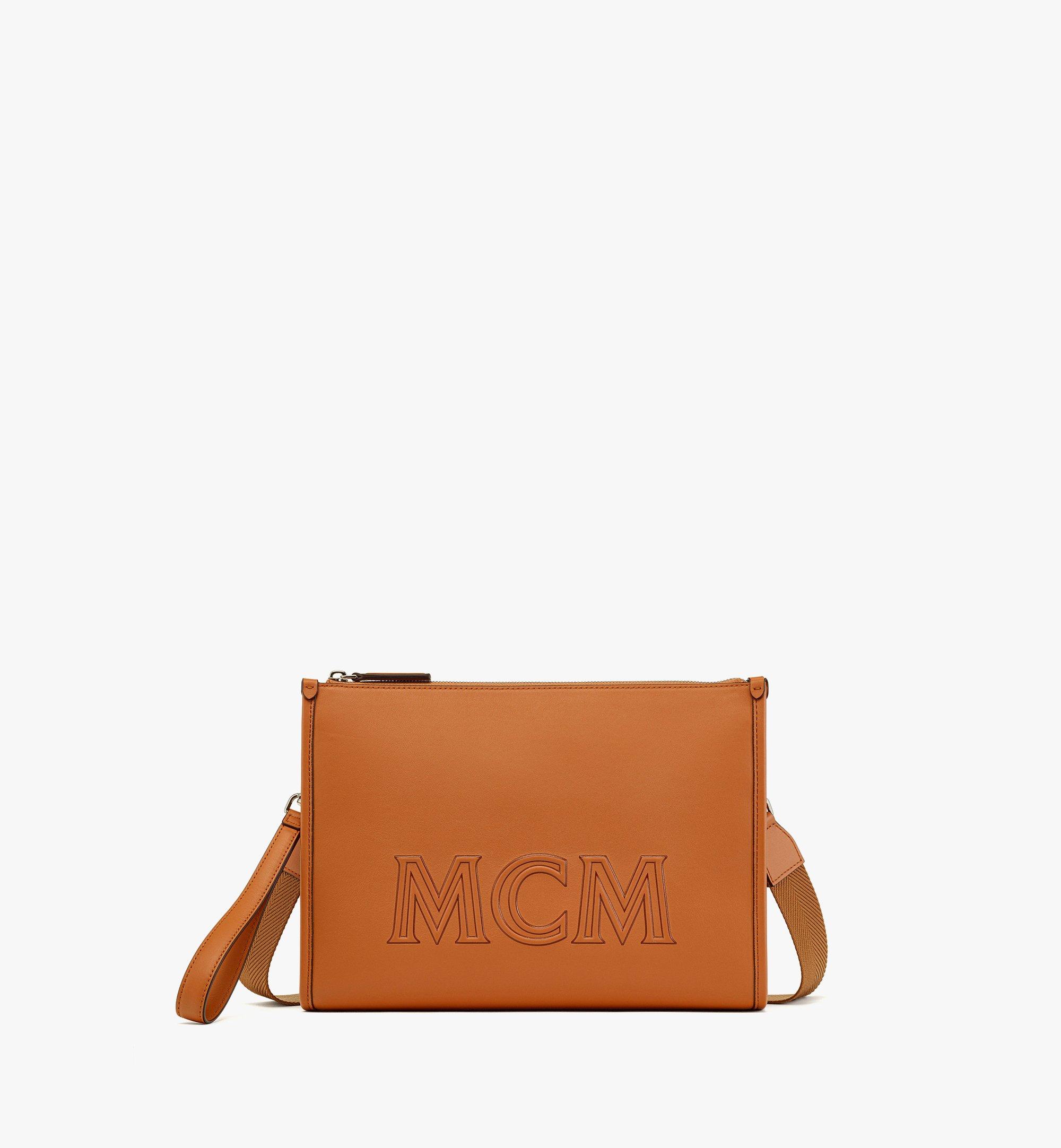 Large Aren Crossbody Pouch in Spanish Calf Leather Cognac | MCM ®CN