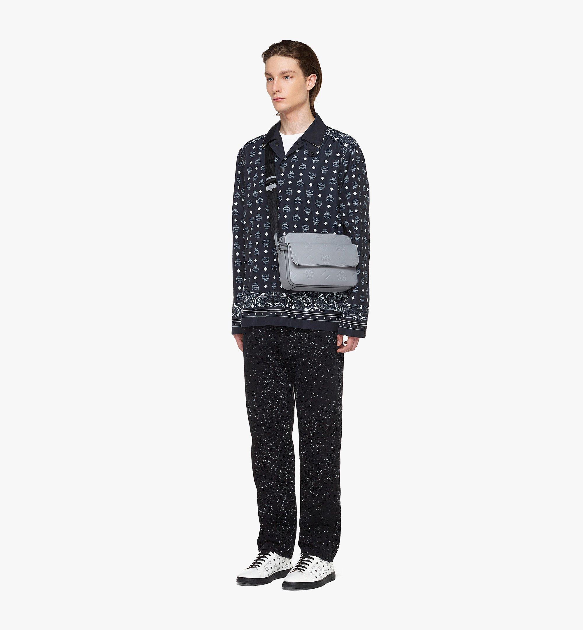 Medium Aren Messenger Bag in Maxi Monogram Leather Grey | MCM ®SG