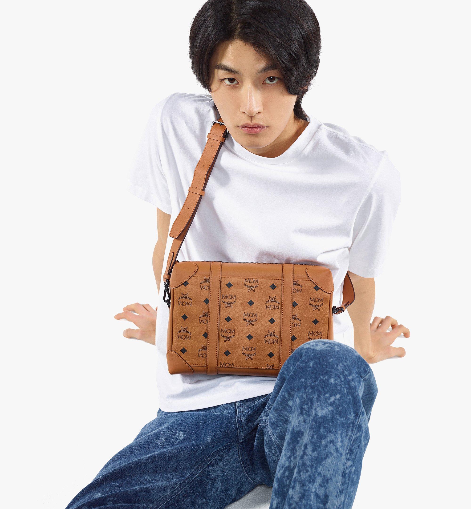 MCM Klassik Travel Messenger in Visetos Cognac MMRDSKK01CO001 Alternate View 4