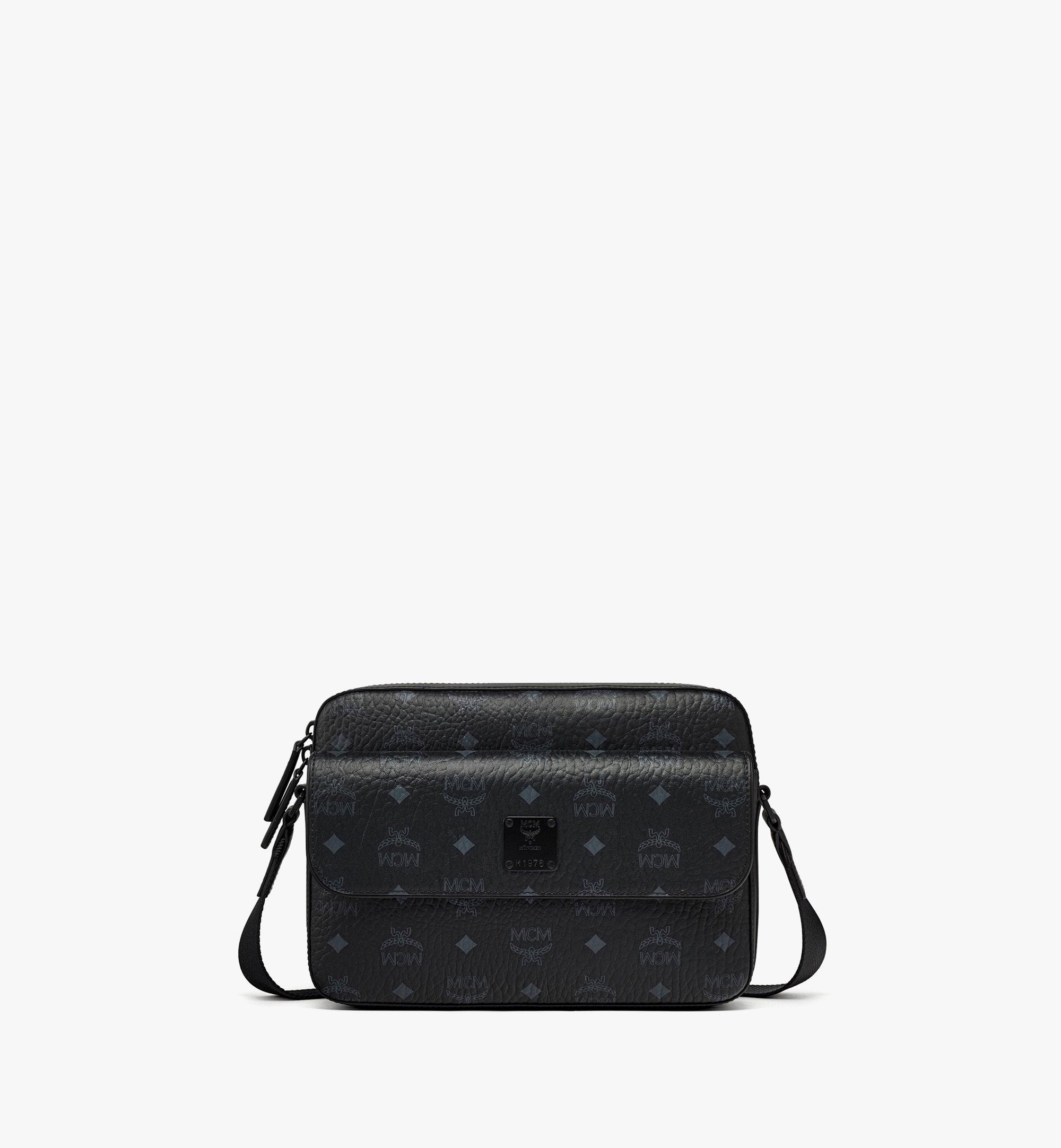 Medium Aren Messenger Bag in Visetos Black | MCM ®US