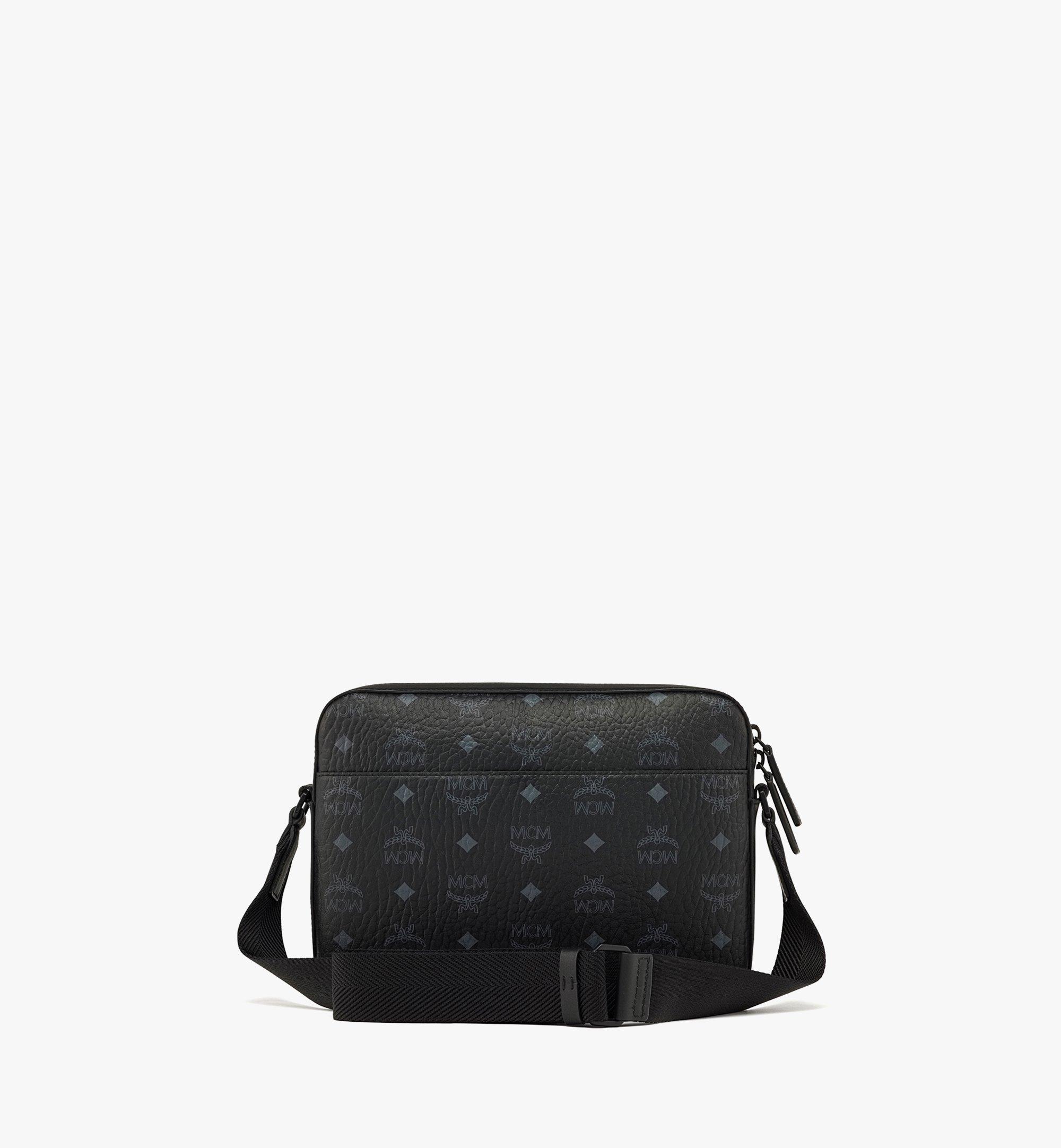 Medium Aren Messenger Bag in Visetos Black