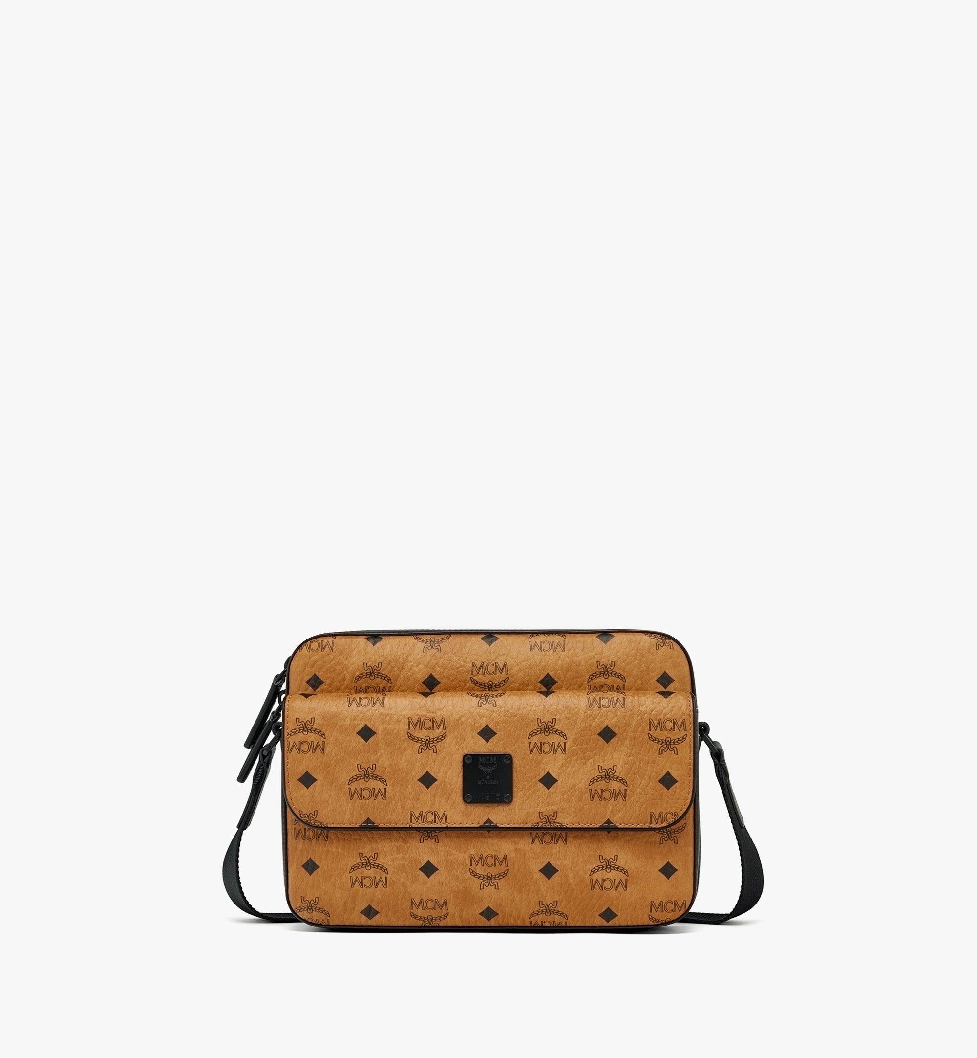 Medium Aren Messenger Bag in Visetos Cognac