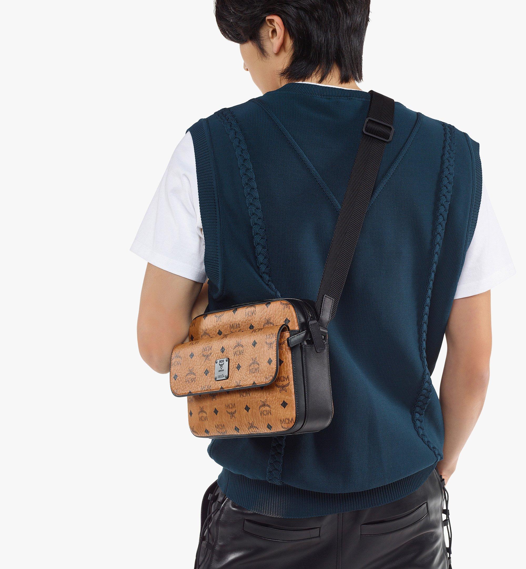 Small Klassik Messenger Bag in Visetos Black