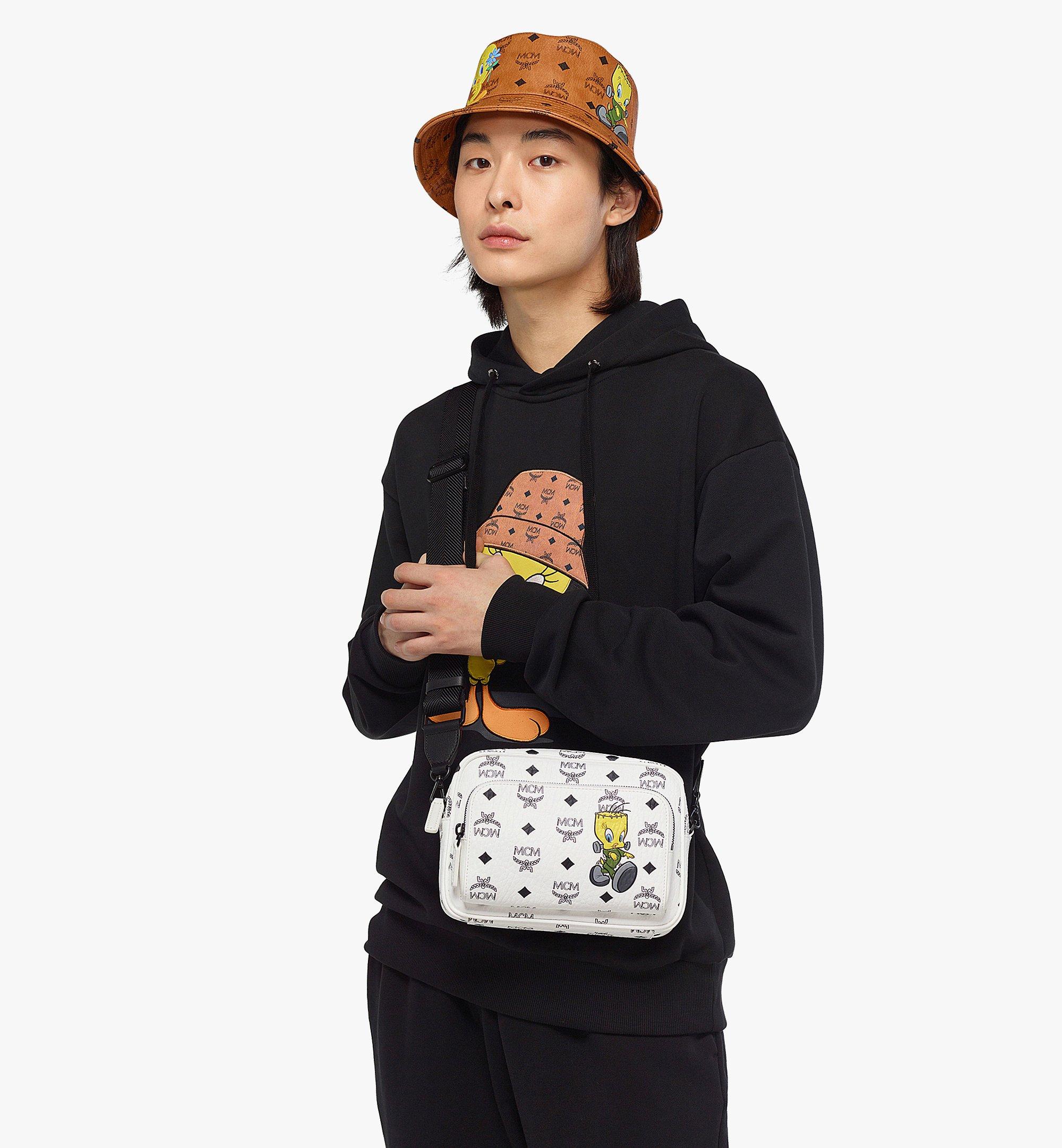 MCM Looney Tunes x MCM  Aren Crossbody in Visetos White MMRDSTA07WT001 Alternate View 4