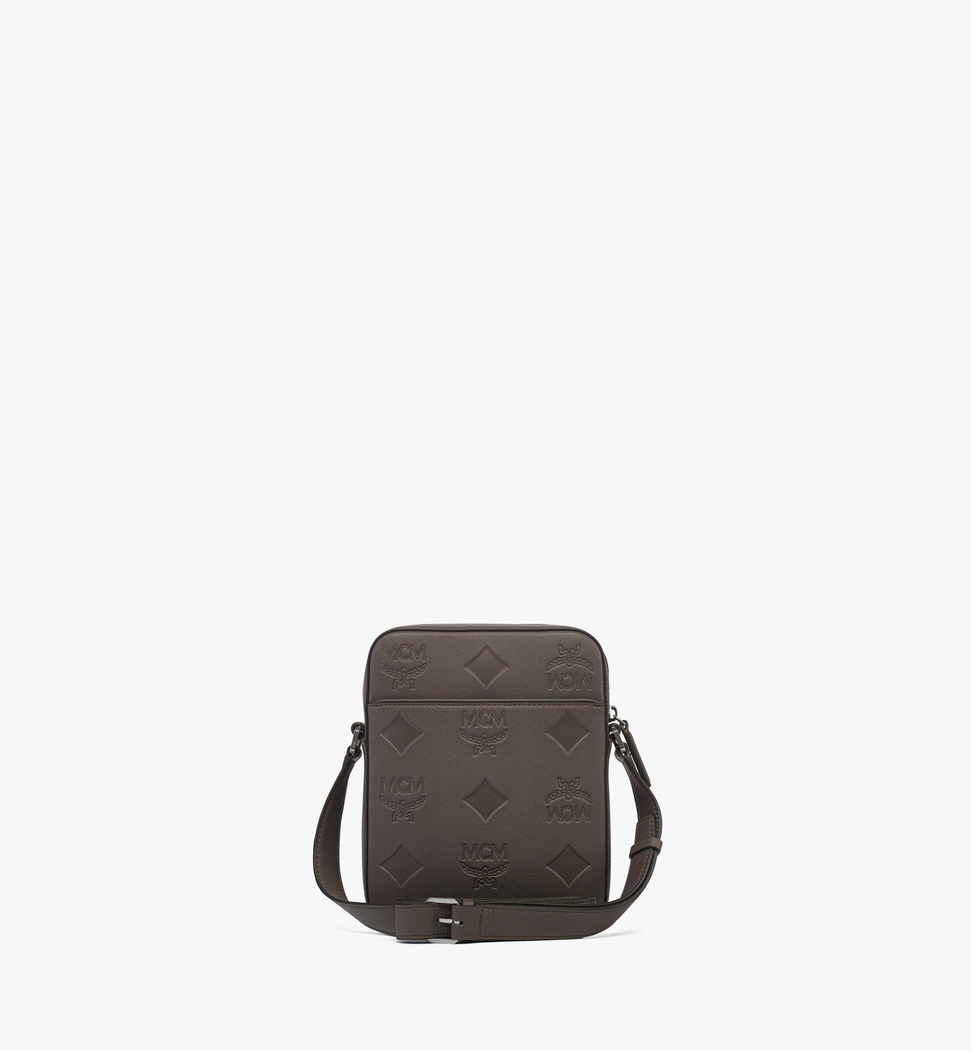 Mini Klassik Crossbody in Maxi Monogram Leather Grey MCM CA