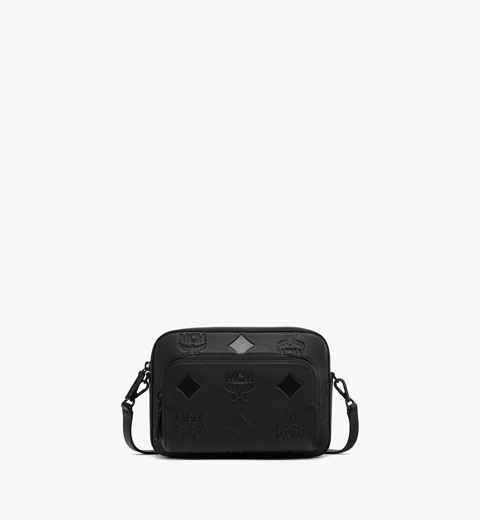 Mcm camera bag in monogram leather sale