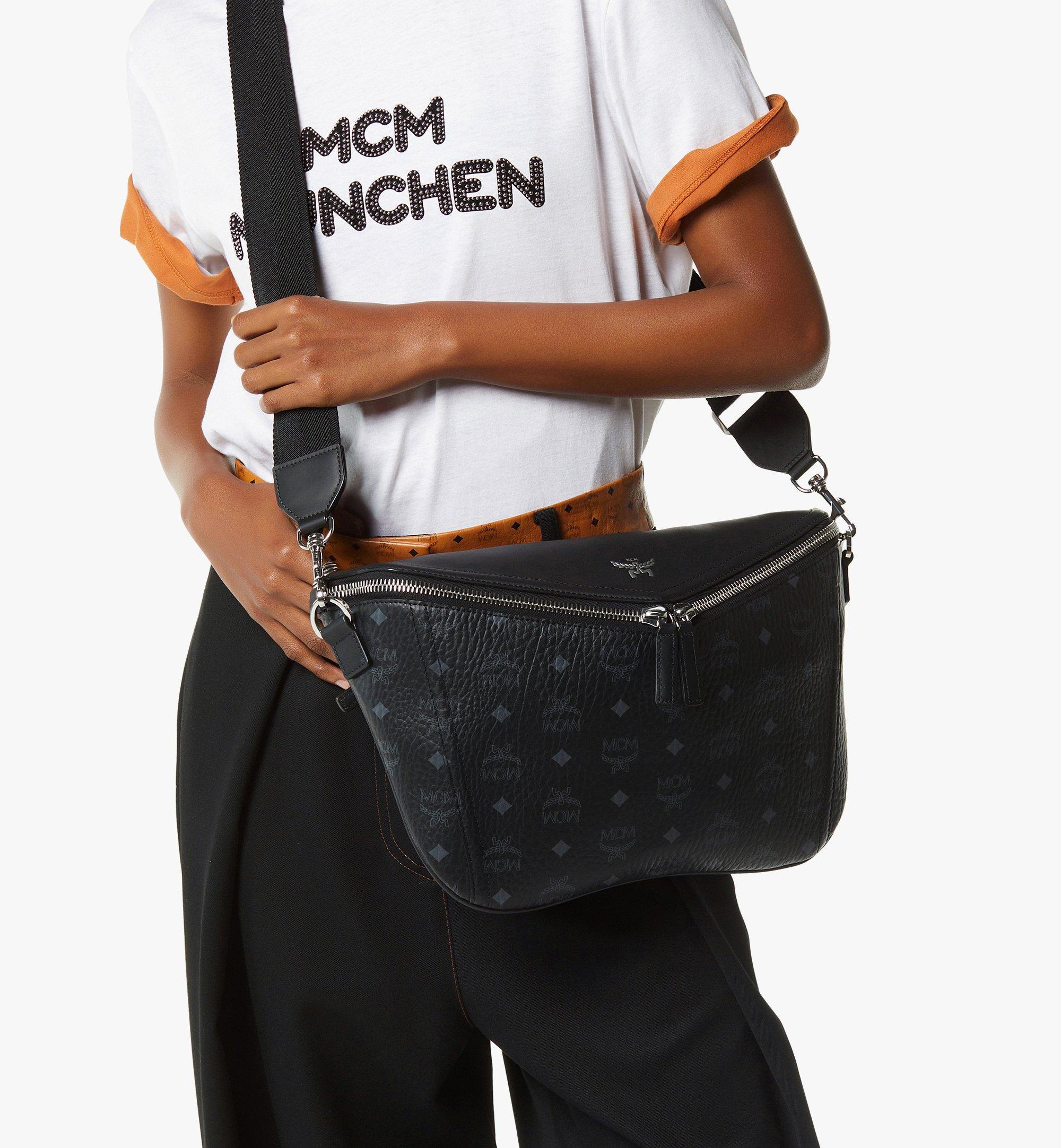 Medium Diamant 3D Crossbody in Visetos Leather Mix Black | MCM ®US