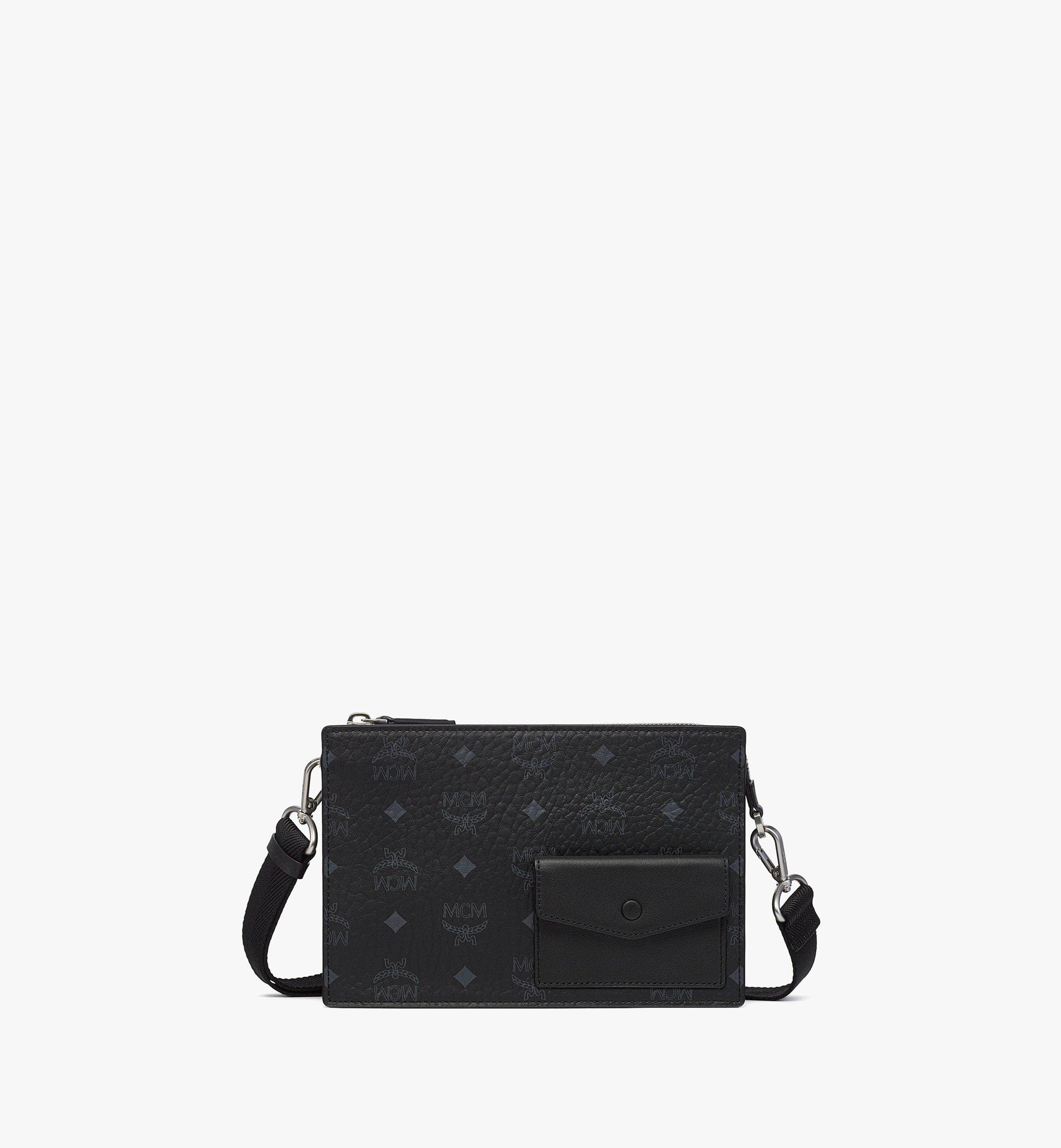 Pochette à bandoulière structurée Aren en Visetos