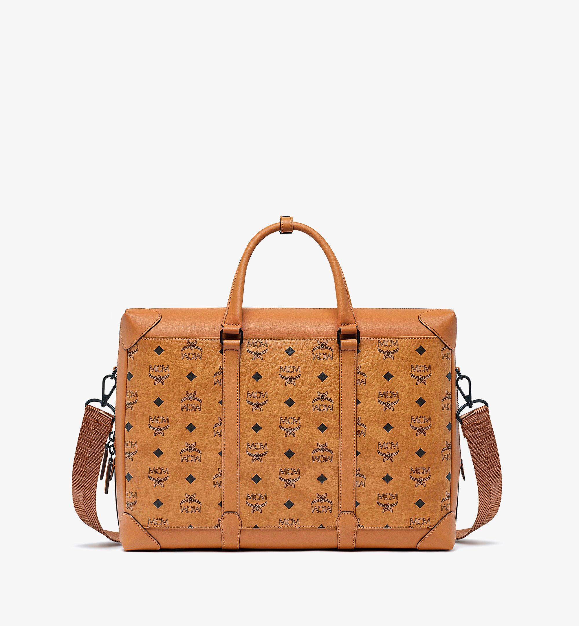 mcm large visetos coated canvas tote