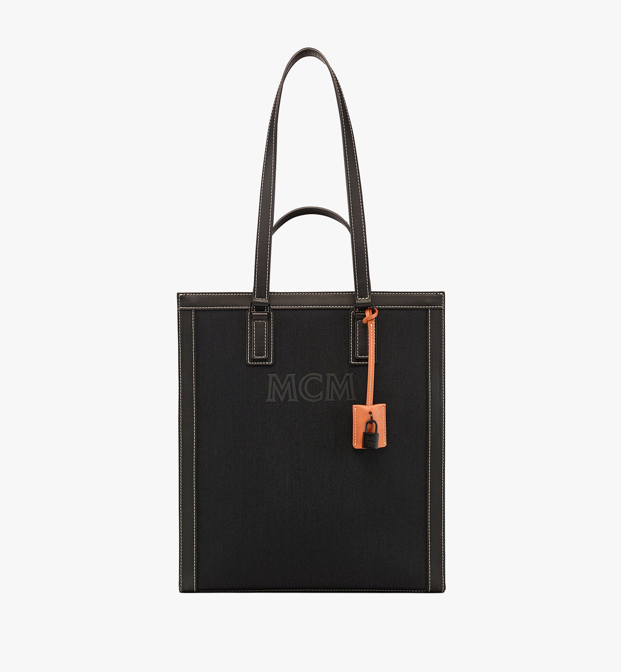 Mcm Medium Klassik Leather Tote in Black